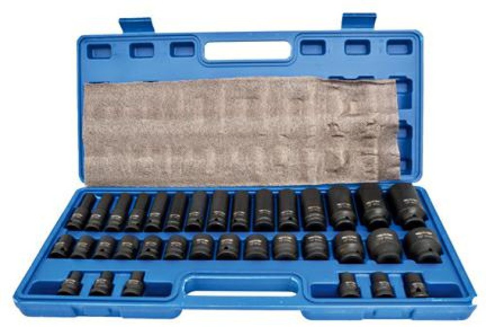 Adler - Forst- und Gartenwerkzeuge Werkzeugkoffer Nasadkensatz ADLER AD-35KD 1/2" 35-teilig kurze und lange Cr-Mo Stahl