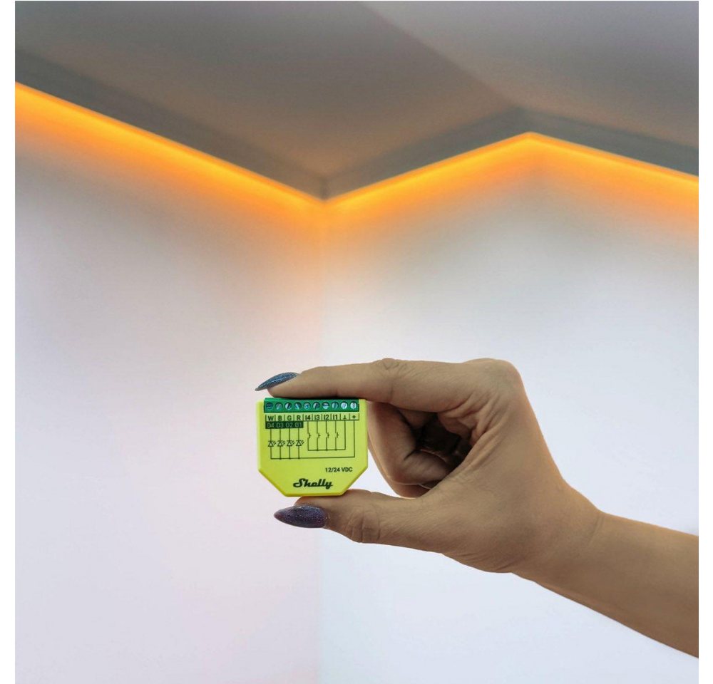 Thumbnail - Shelly Shelly Plus RGBW PM, WLAN + Bluetooth LED Lichtcontroller Smarter Lichtschalter