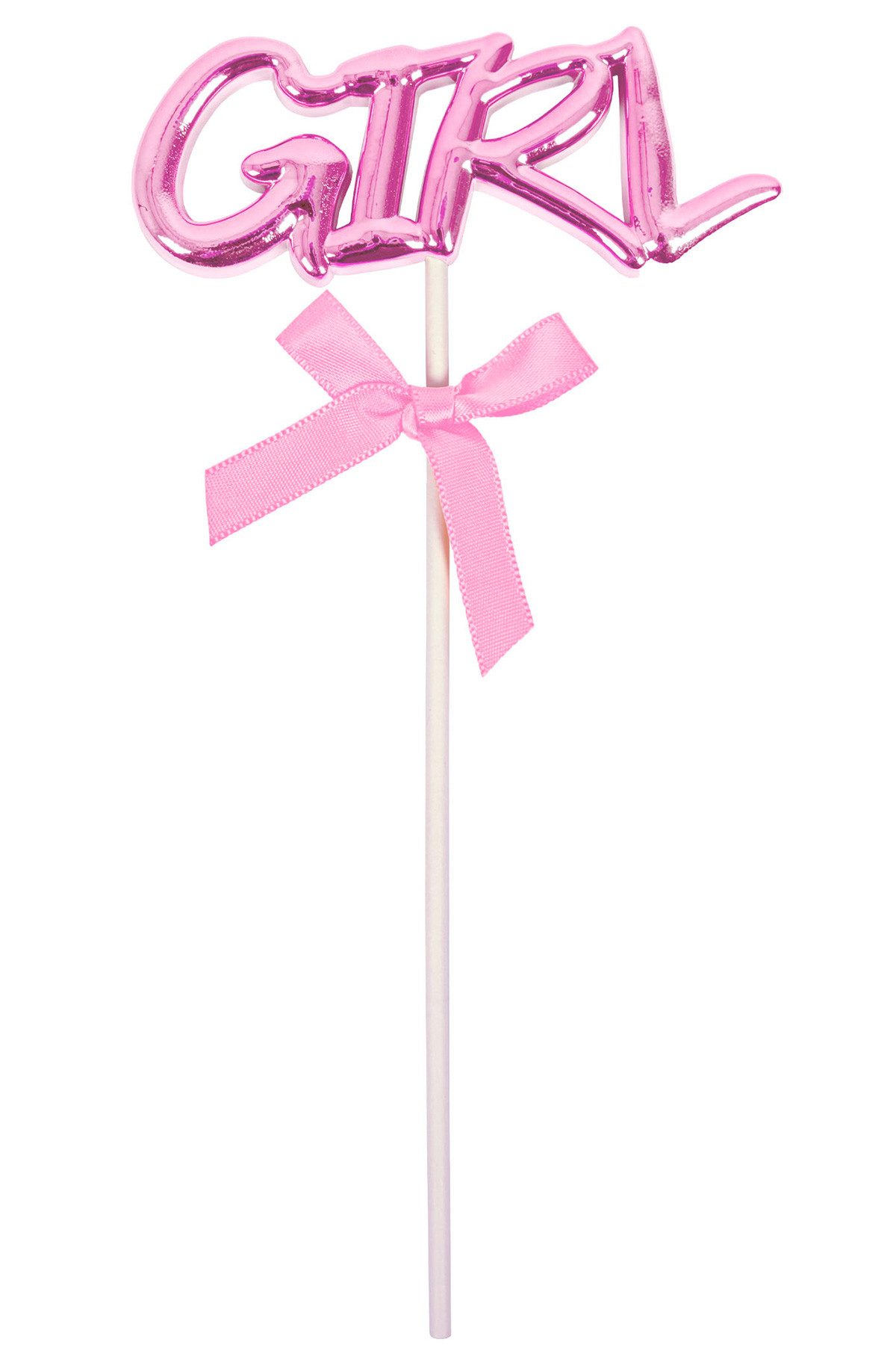 Funny Fashion Tortenstecker 'GIRL' Cake Topper Kuchendekoration, Rosa
