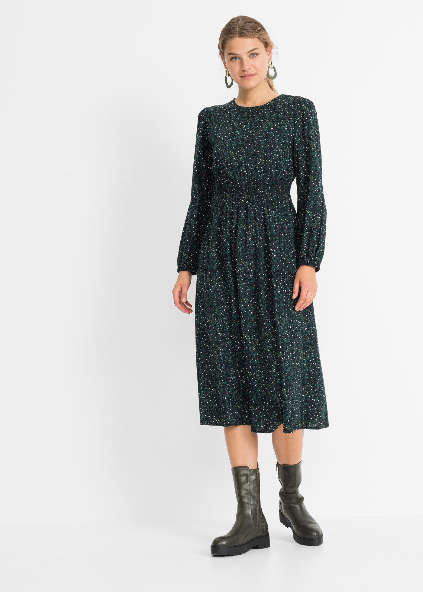 bonprix Midikleid für die Herbstsaison, aus Viskose, Oversize-Passform – Bild 5 von 5