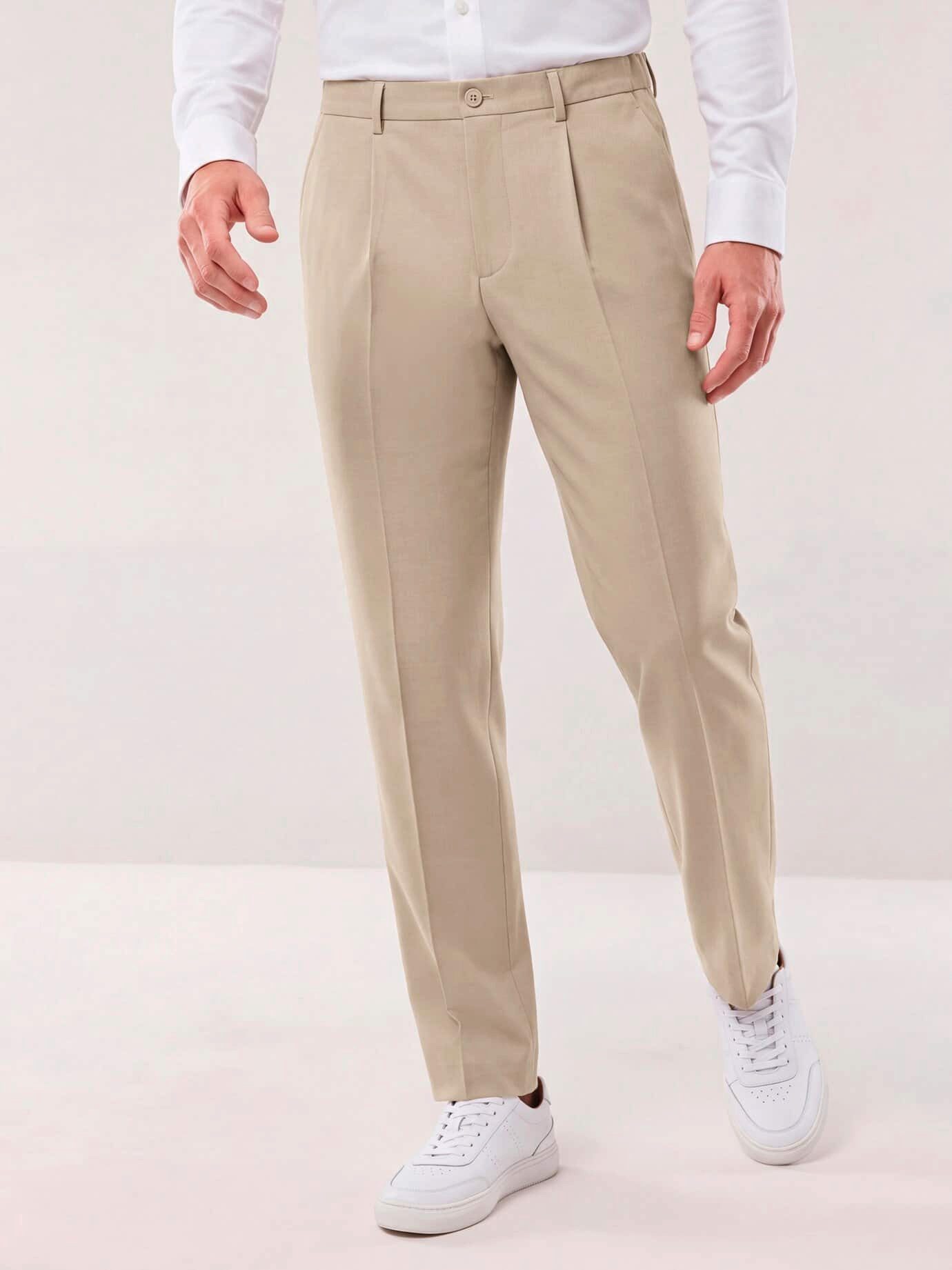 Walbusch Anzughose Herren Bügelfreie Hose mit Bundfalte Comfort Fit Knitterfrei, bi‑elastisch mit dehnbarem Comfort‑Bund, Steinnussknöpfe