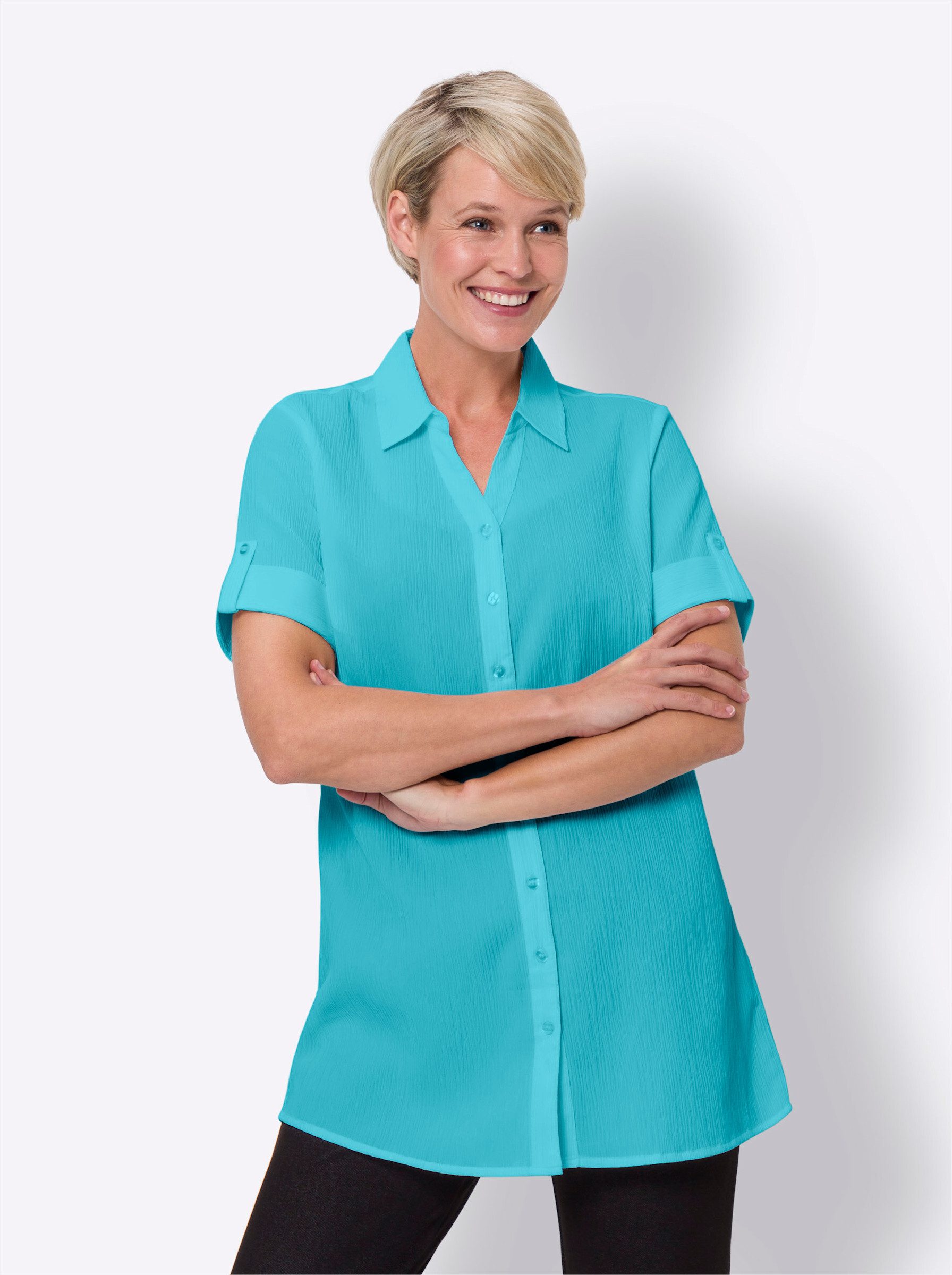 Sieh an! Klassische Bluse Longbluse