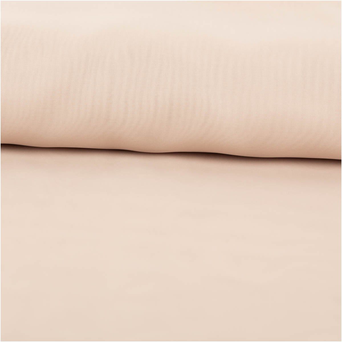 Stoff Gardinenstoff Meterware Voile transparent uni beige 320cm