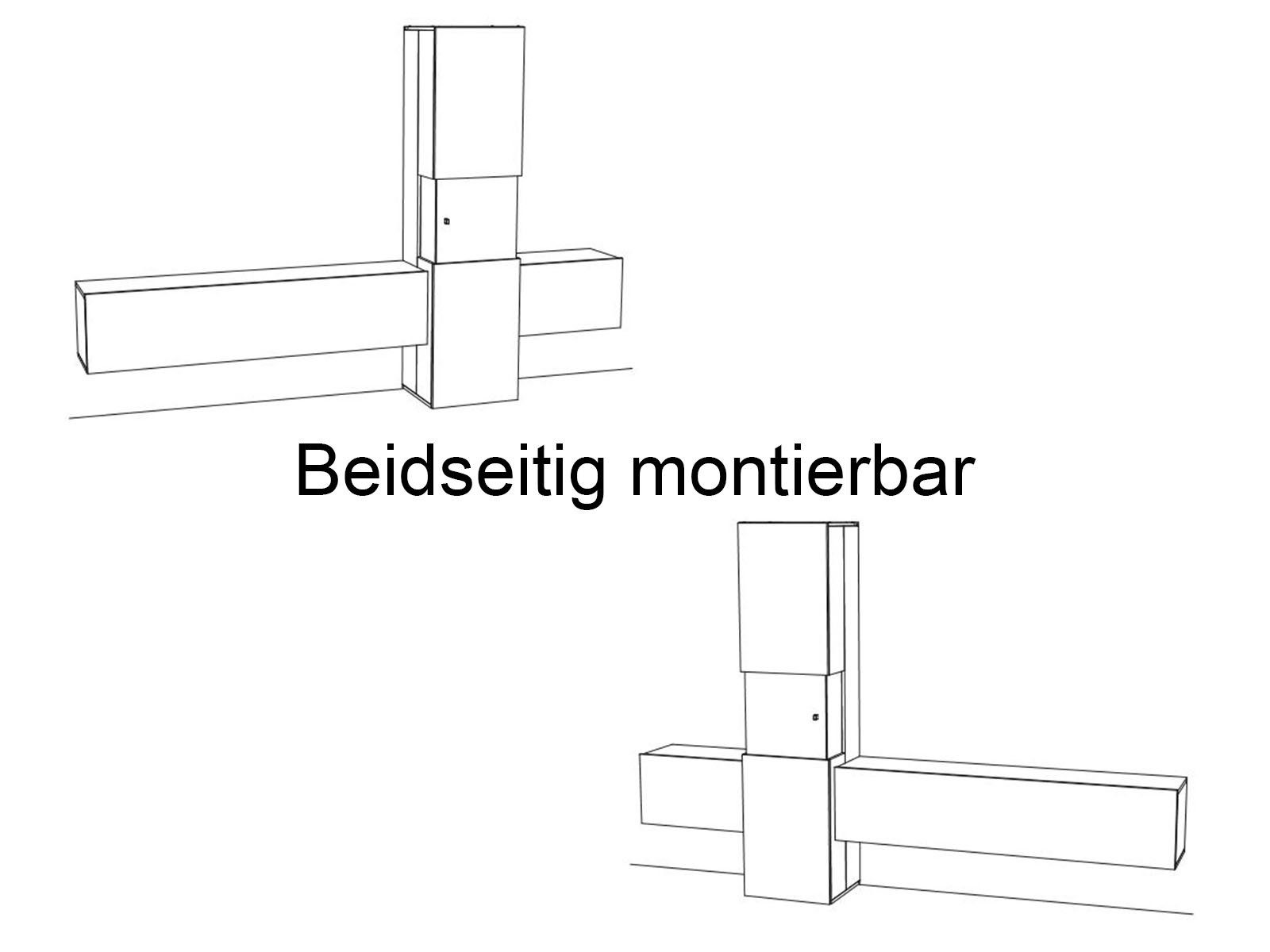 möbelando Wohnwand Wohnwand >Incontro IV< - 265x181x40cm (BxHxT), 265 x 181 x 40 cm (B/H/T)