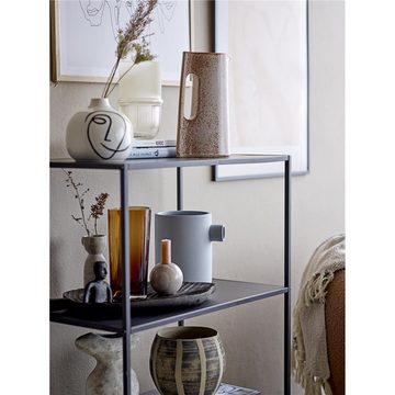 Bloomingville Tischvase Belise, aus Glas, Beige, 11 x 18,5 cm, weite Öffnung, Dänisches Design