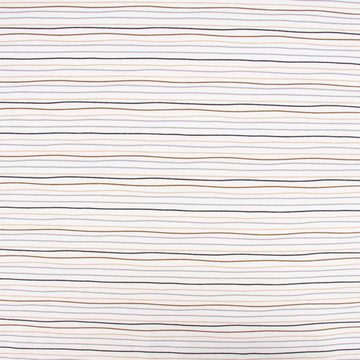 SCHÖNER LEBEN. Stoff Baumwolljersey Streifen Wellen 2mm weiß grau beige braun schwarz 1,50m, allergikergeeignet