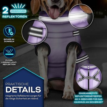 TRESKO Hundejacke Winter mit Reflektoren inkl. 15 Stück Kotbeutel, + Spender Hunderegenmantel wasserdicht Hundemantel mit Geschirr Weste
