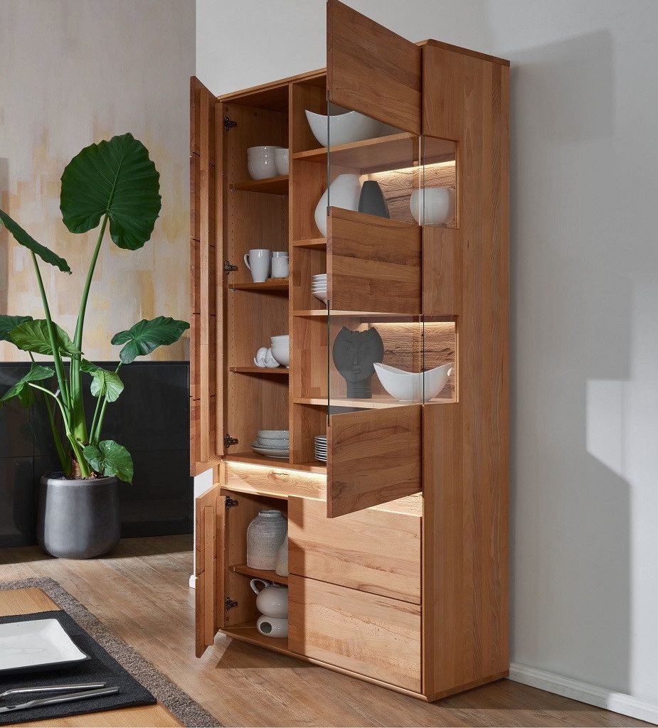 Main Möbel Vitrine Vitrine Schrank rechts 103x207cm Kernbuche Berlin