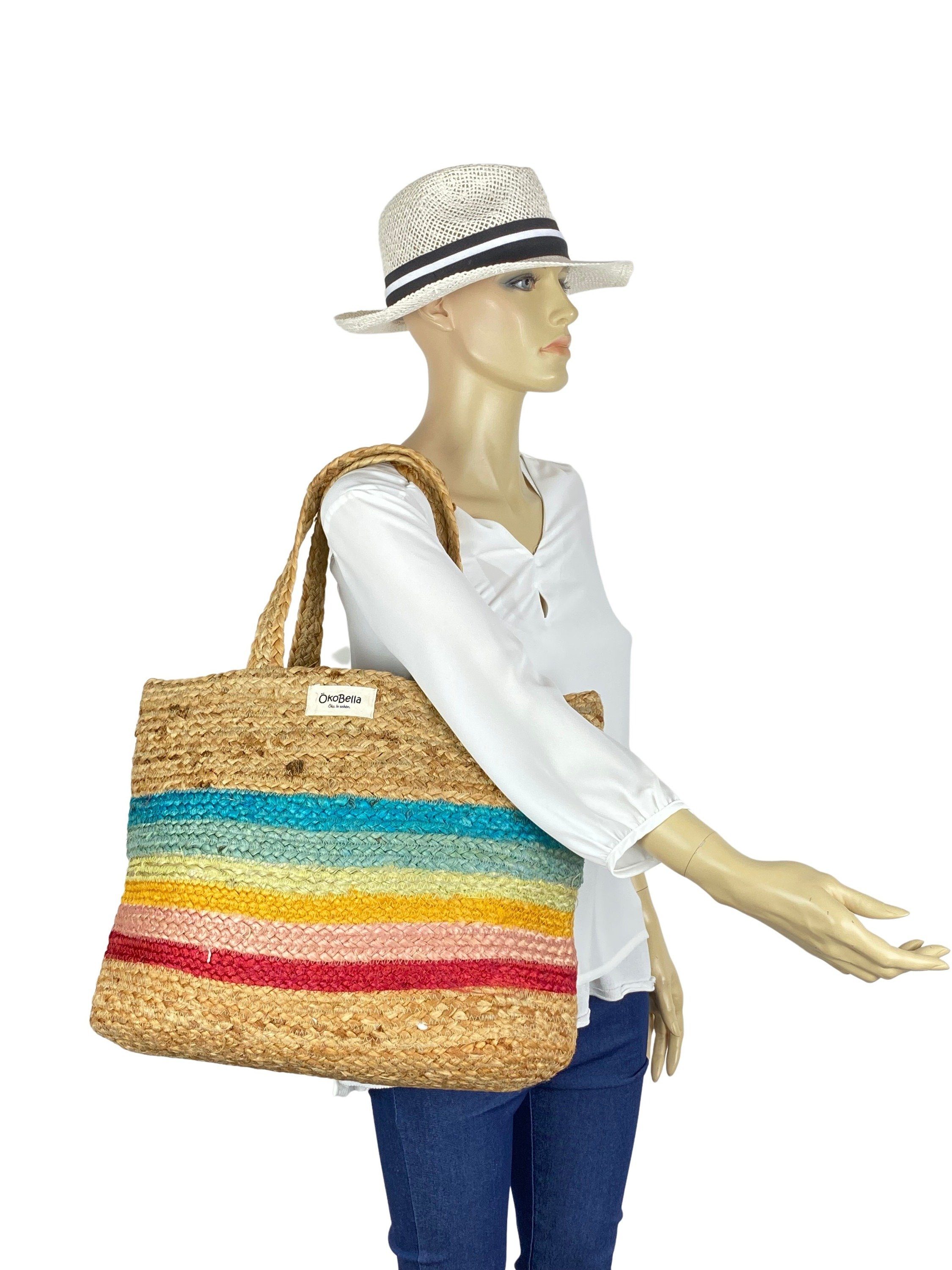Damen Handtaschen ÖkoBella Schultertasche Multicolor, aus 100% Naturmaterial