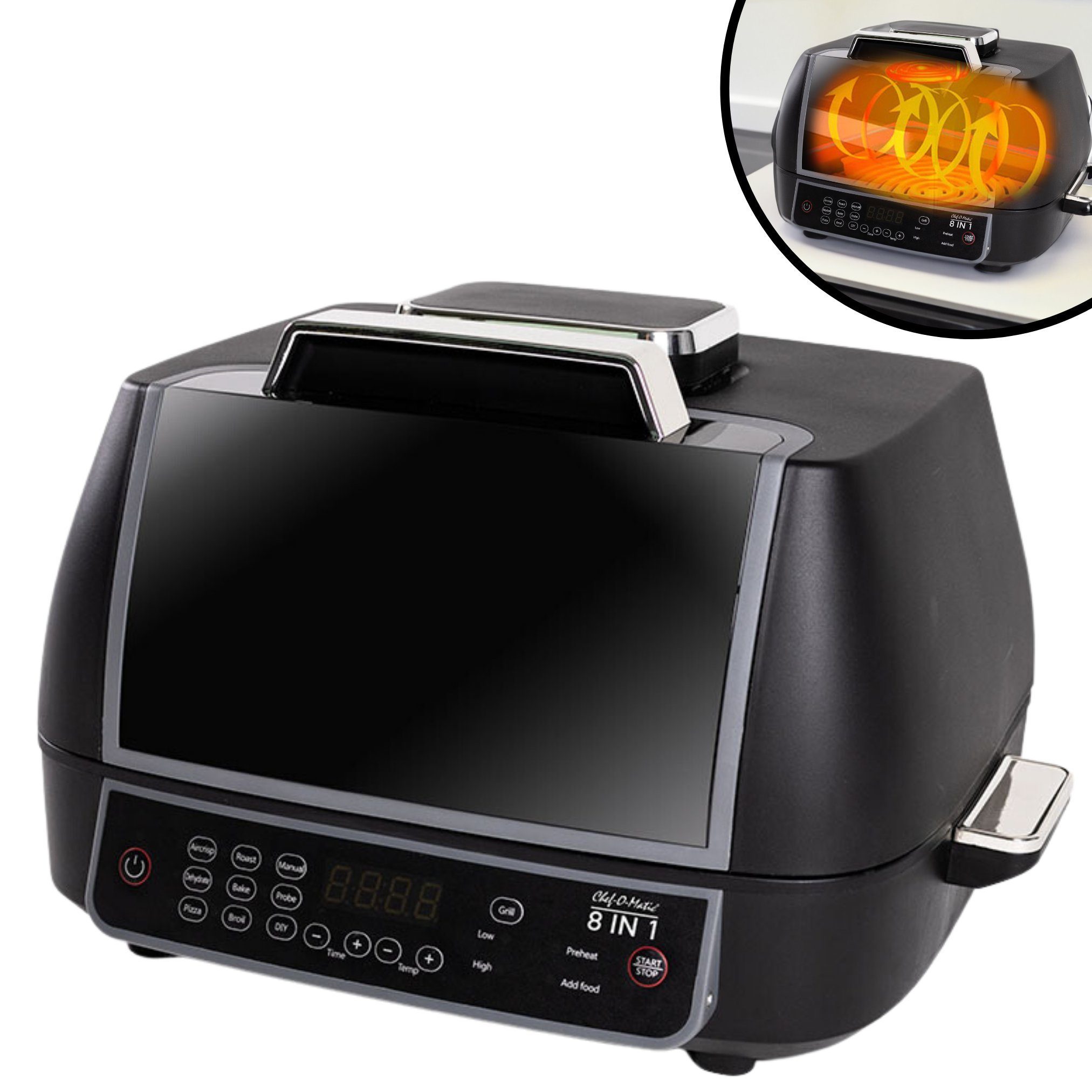 Best Direct® Heißluftfritteuse, 1500,00 W, Multikocher, Mini Backofen, Fritteuse, Heißluftofen, Indoor Grill Ofen