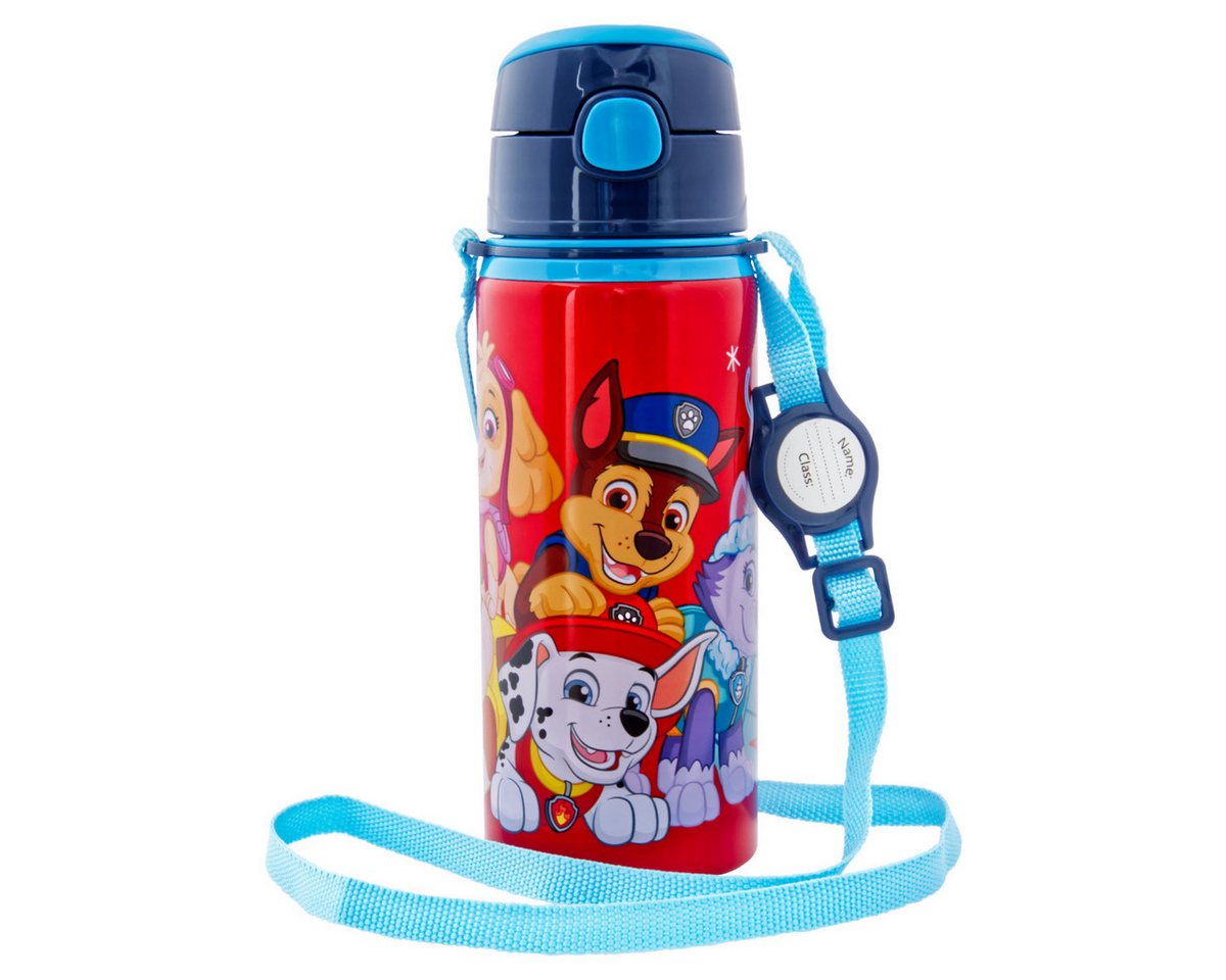 miniHeld Trinkflasche Kinder Trinkflasche 600ml Paw Patrol Tragegurt Aluminium Hunde Welpen