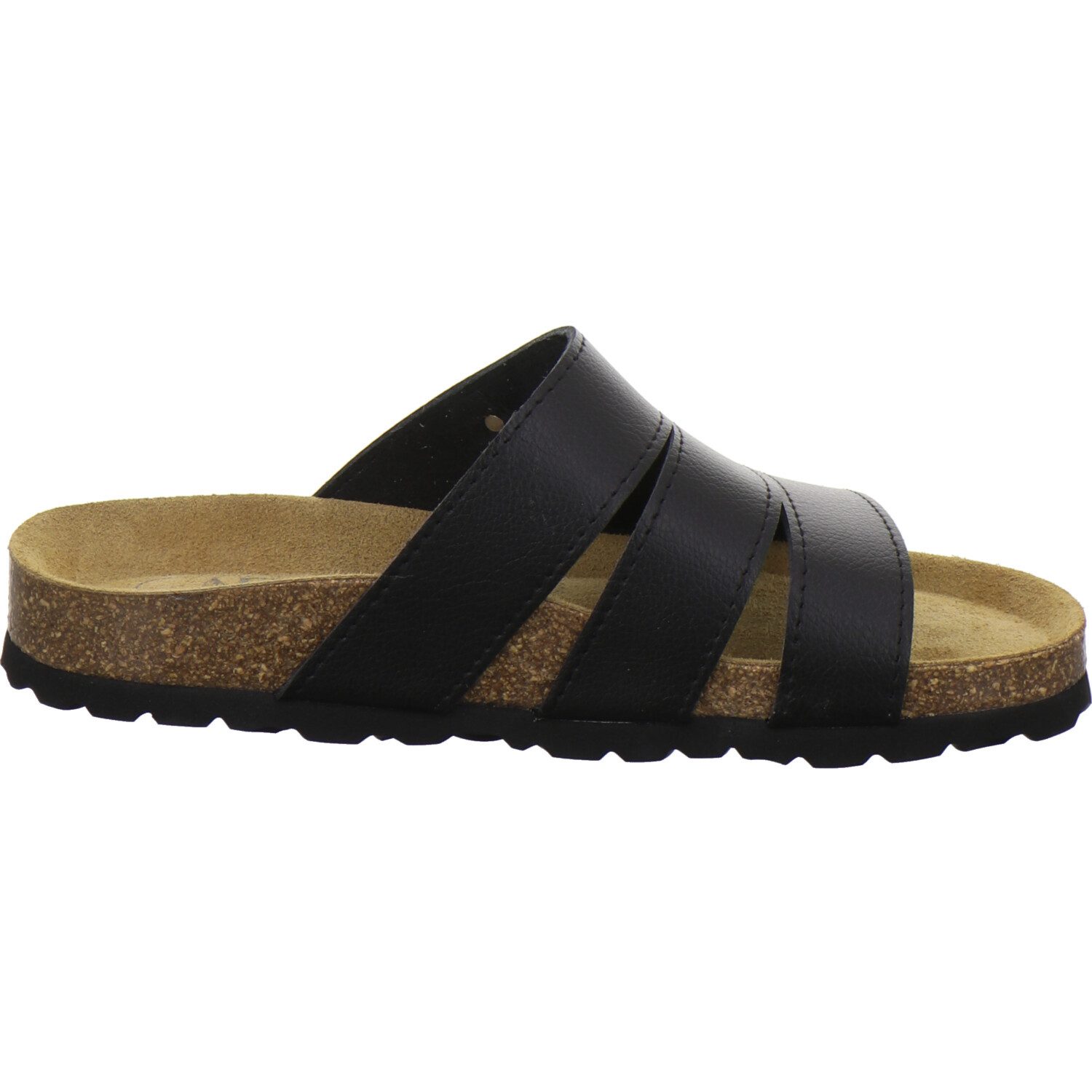 AFS-Schuhe 211323 modische Pantolette für Damen mit Fußbett, bequeme Sandalen aus Leder