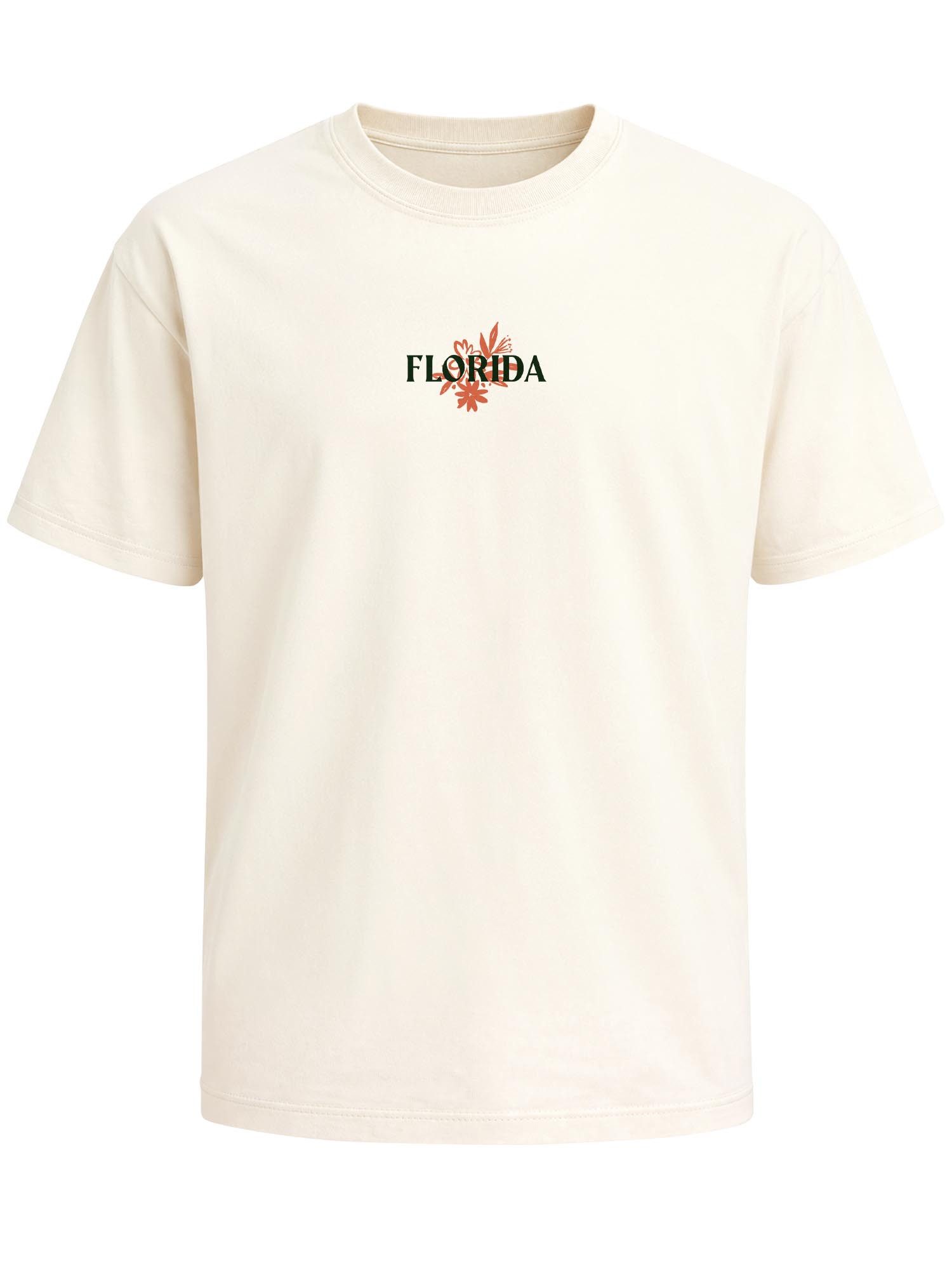 Neverless Oversize-Shirt Herren T-Shirt - Florida Flowers - Oversized Relaxed Fit Sommer mit Print