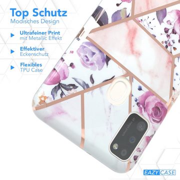 EAZY CASE Handyhülle IMD Motiv Cover für Samsung Galaxy M30s / M21 6,4 Zoll, Silikonhülle stoßfest Silicon Back Cover Motivhülle Tasche Rosé Gold