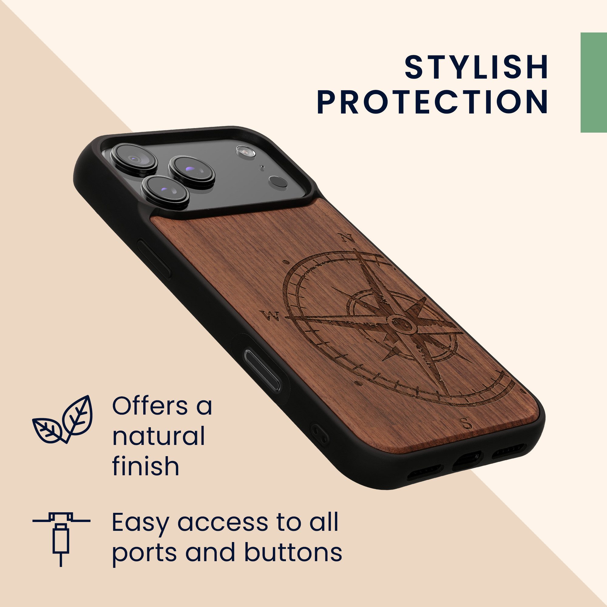 kwmobile Smartphone-Hülle Hülle für Apple iPhone 18 Pro Max / iPhone 17 Pro Max, Handyhülle TPU Cover Bumper Case – Bild 5 von 5
