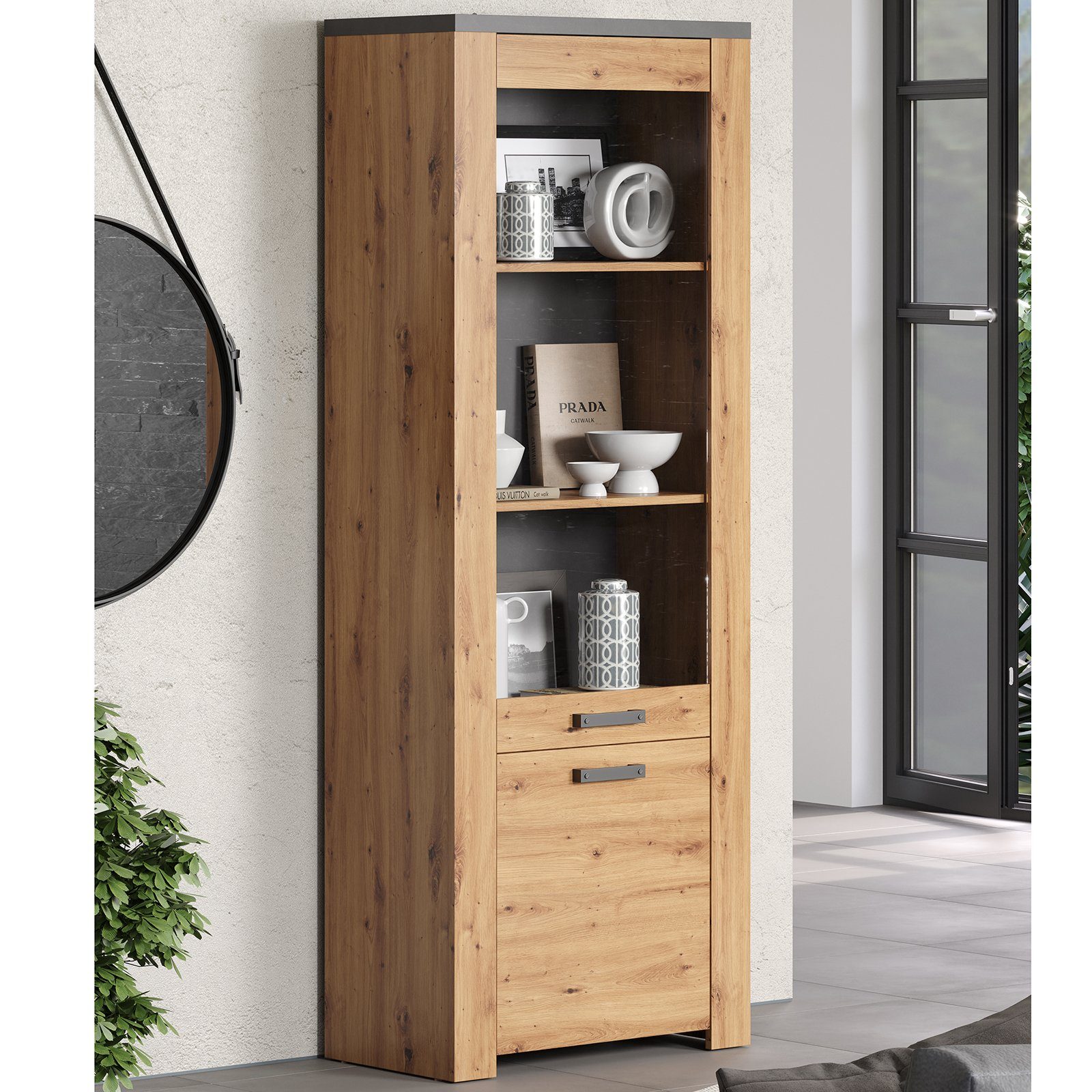 trendteam Vitrine Vitrinenschrank Beistellschrank Schrank Artisan günstig online kaufen