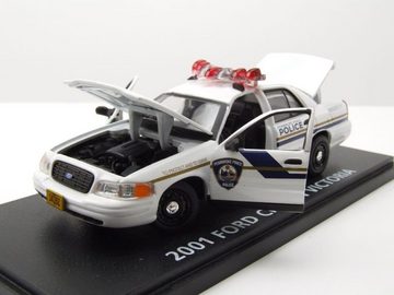 GREENLIGHT collectibles Modellauto Ford Crown Victoria 2001 Police Interceptor Pembroke Pines Dexter, Maßstab 1:43