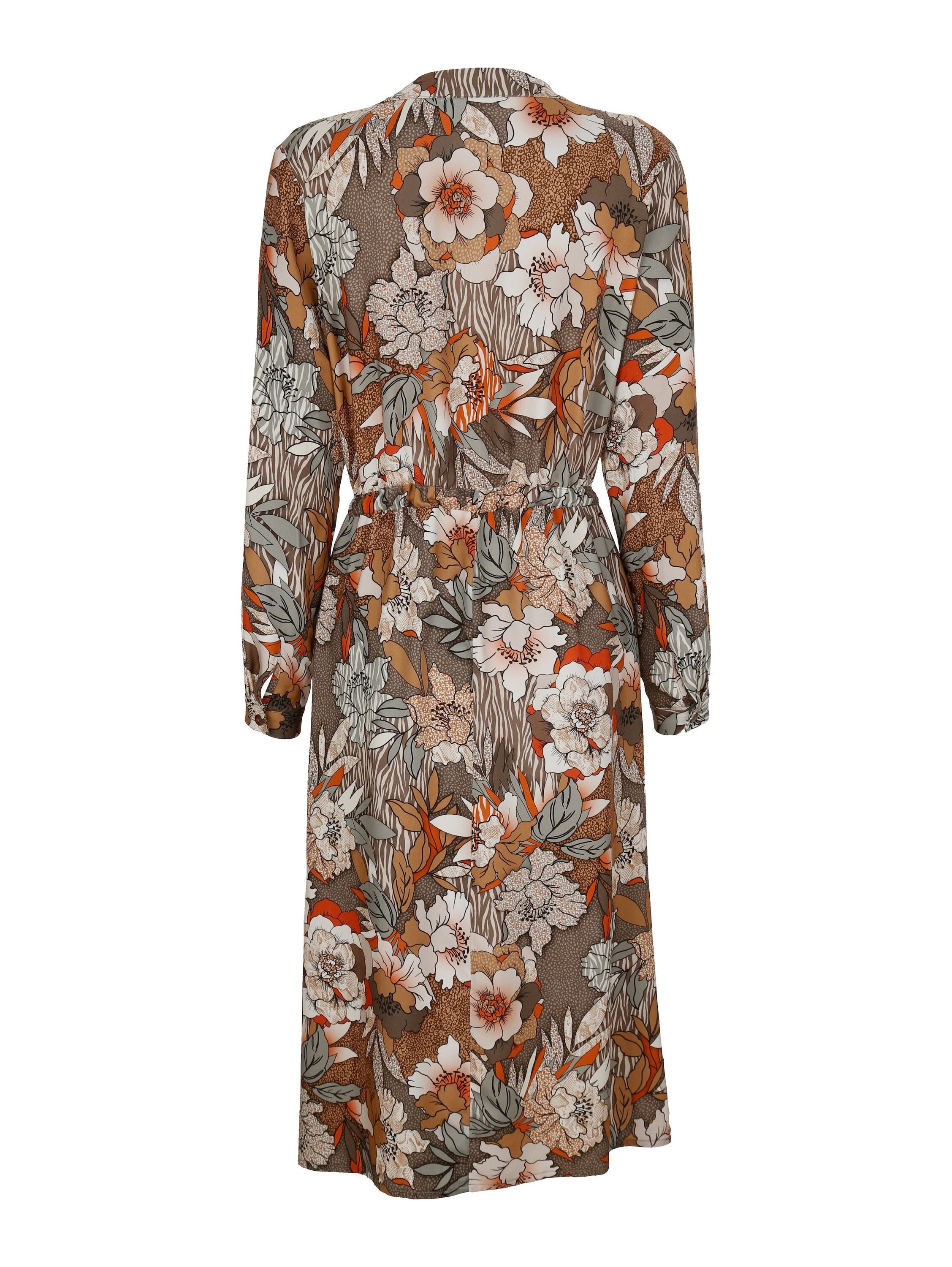 Alba Moda Druckkleid Kleid mit Bindegürtel