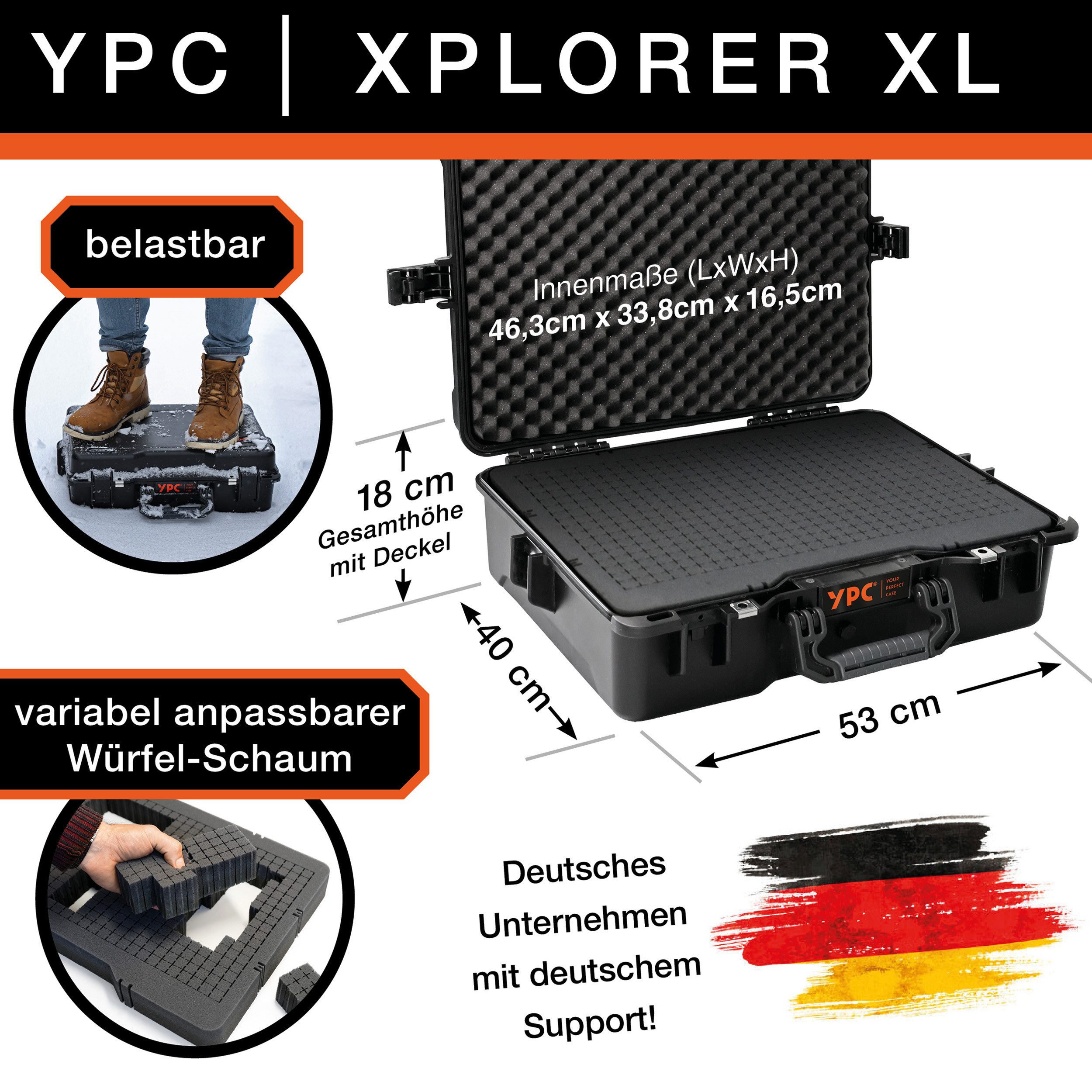 Thumbnail - YPC Werkzeugkoffer Outdoor Koffer und Trolley Hartschalenkoffer viele Größen und Einlagen, wasserdicht, staubdicht, Würf...
