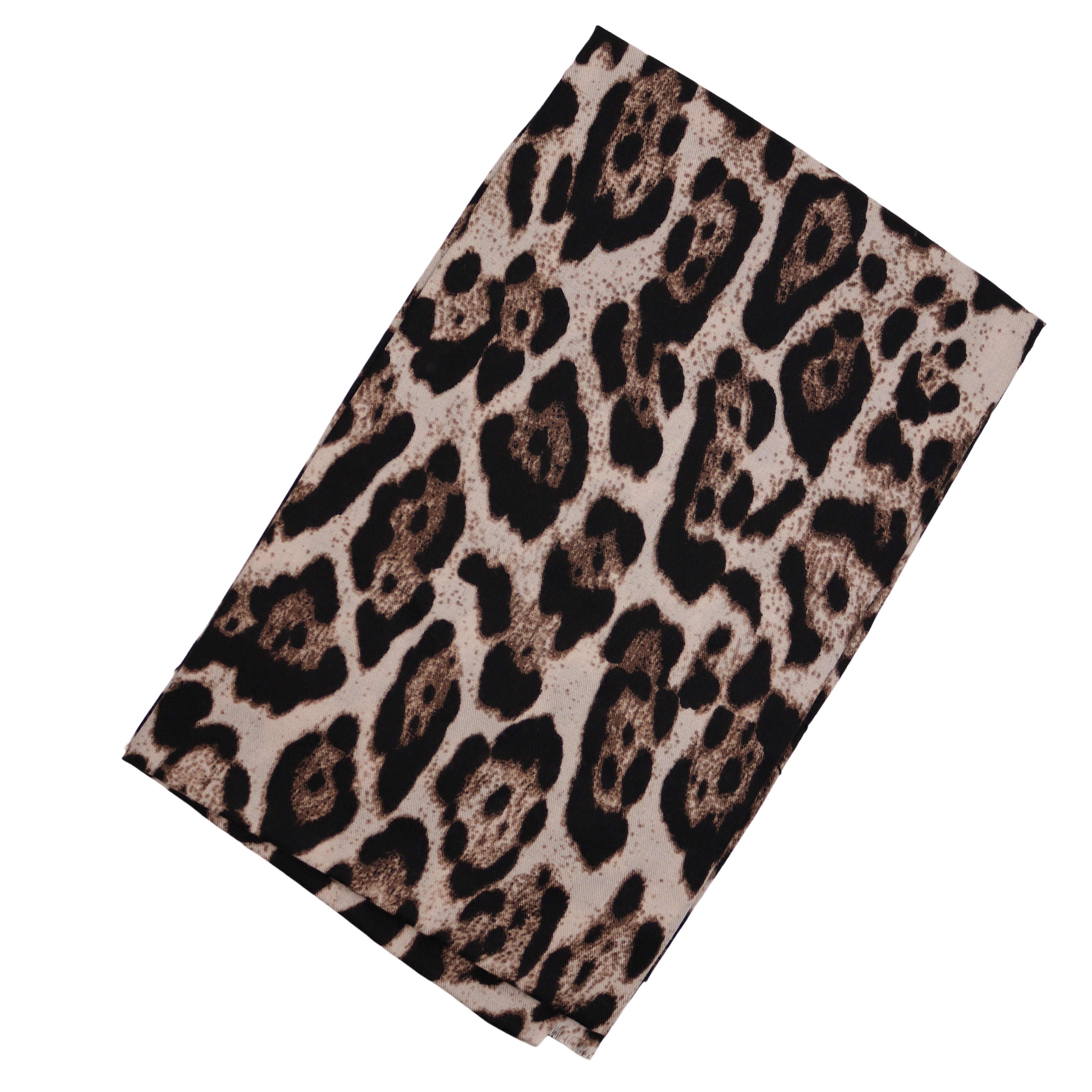 MIRROSI Modeschal weicher und warmer Schal Leo Leopard mit Fransen, 90x180c günstig online kaufen