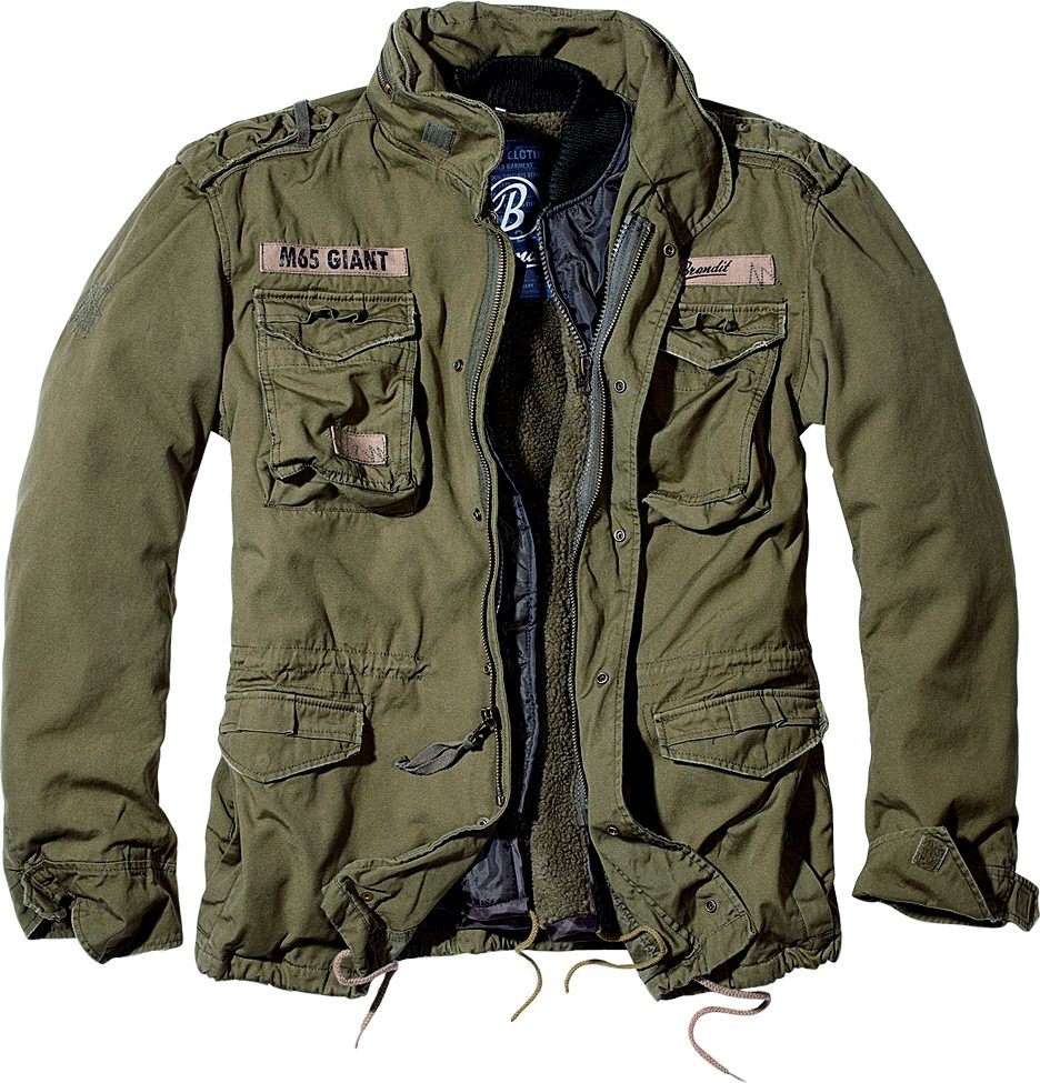 Brandit Baumwolle 2 Warme Parka Feldjacke Winter teddyfell M65 Jacke in1 Parka GIANT Olive