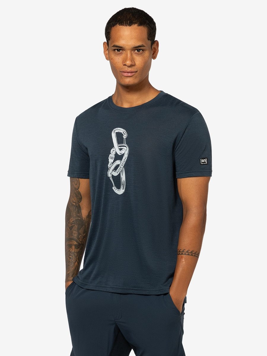 SUPER.NATURAL T-Shirt für Herren, Merino CARABINERI günstig online kaufen