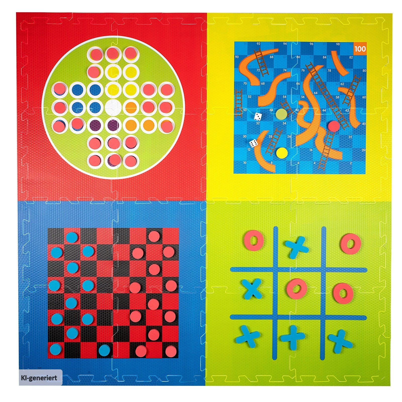 HTI-Living Spielmatte Spielmatte Set, 4 Spiele 100 Teile (Set, 100-St., 100 Teile Spielmatten)