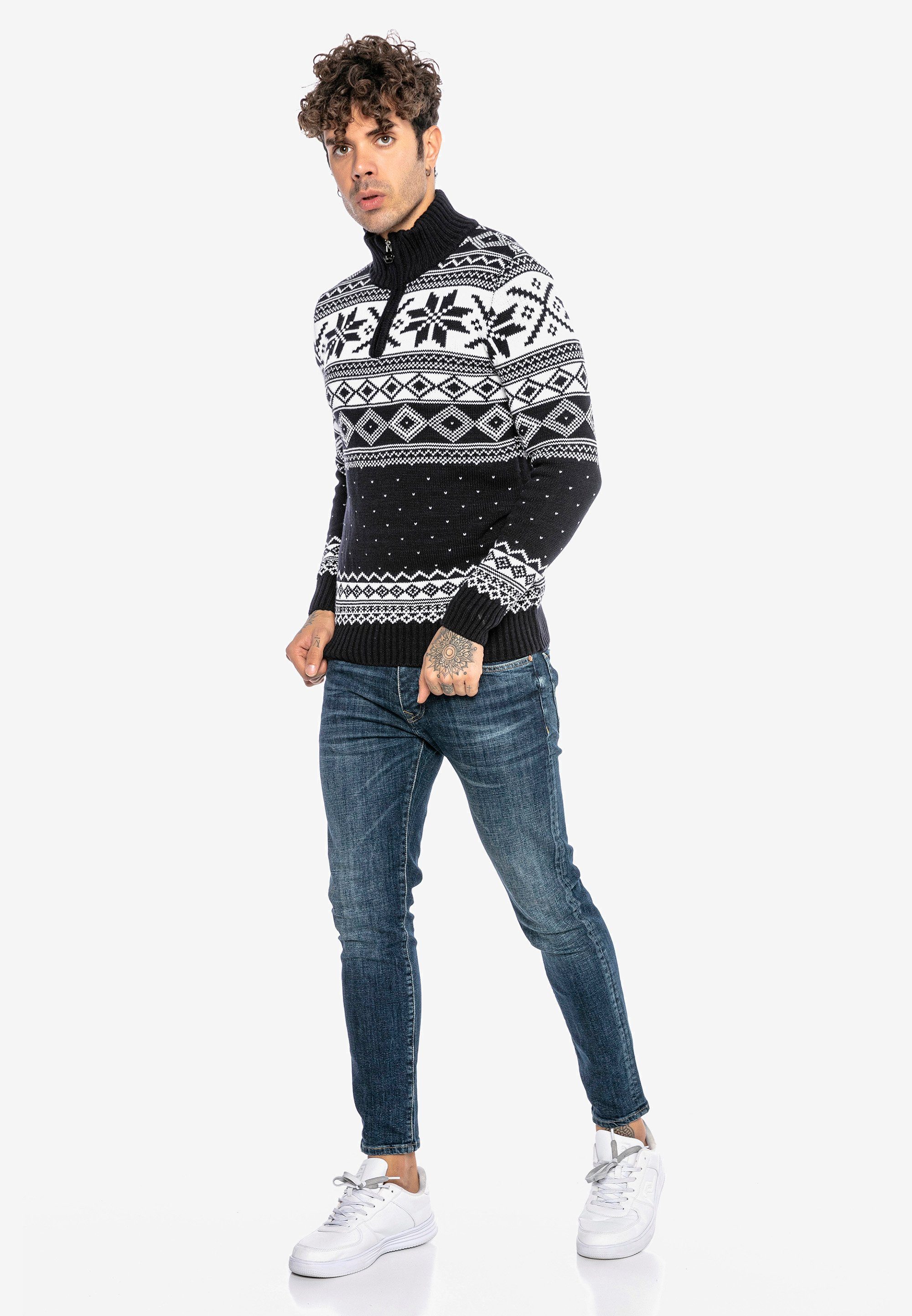 RedBridge Strickpullover Sandy Springs mit trendigem Norweger-Muster