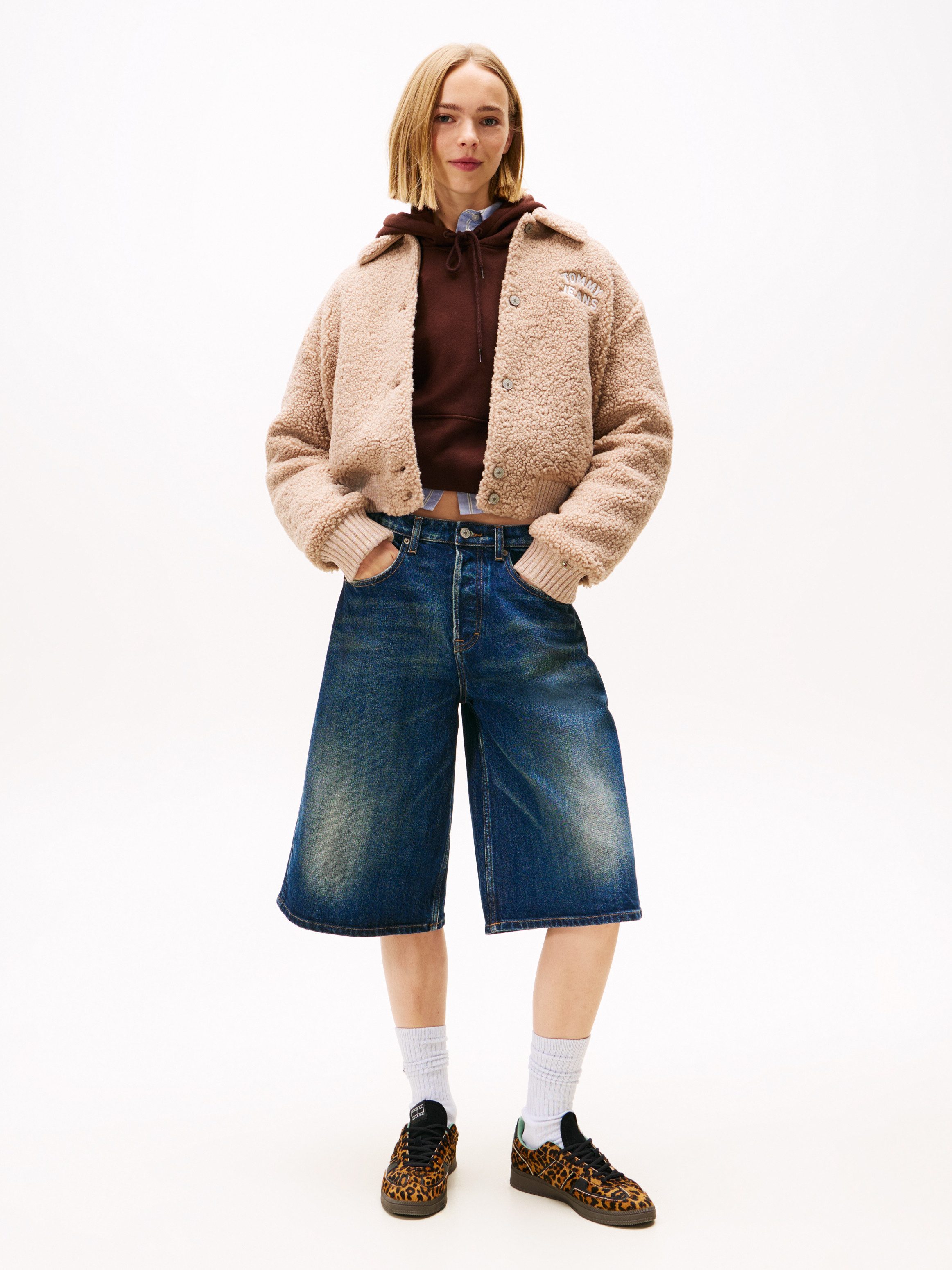 Tommy Jeans Plüschjacke TJW TEDDY VARSITY BOMBER