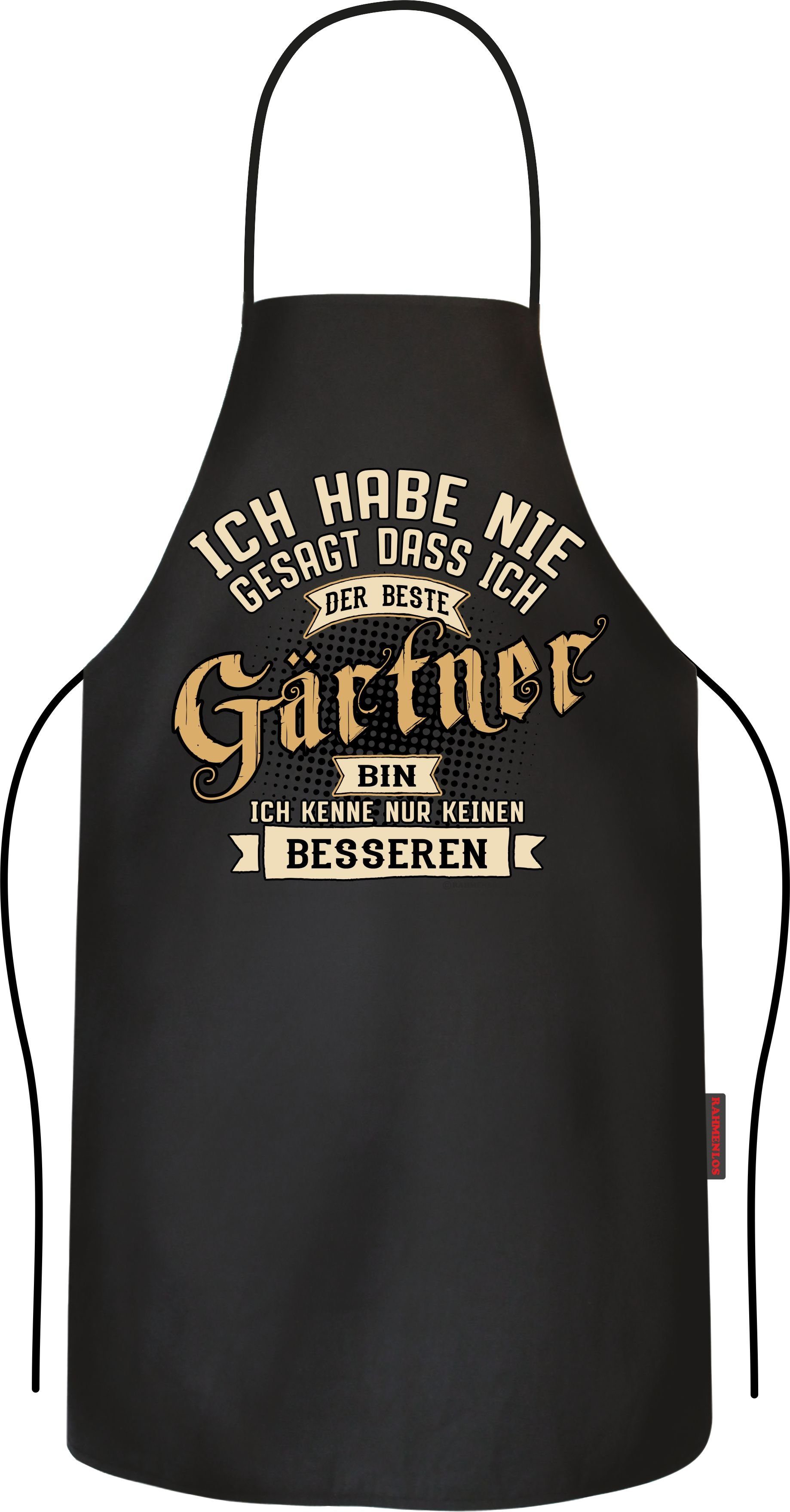 RAHMENLOS® Grillschürze Küchenschürze für Gärtner "Kenne günstig online kaufen