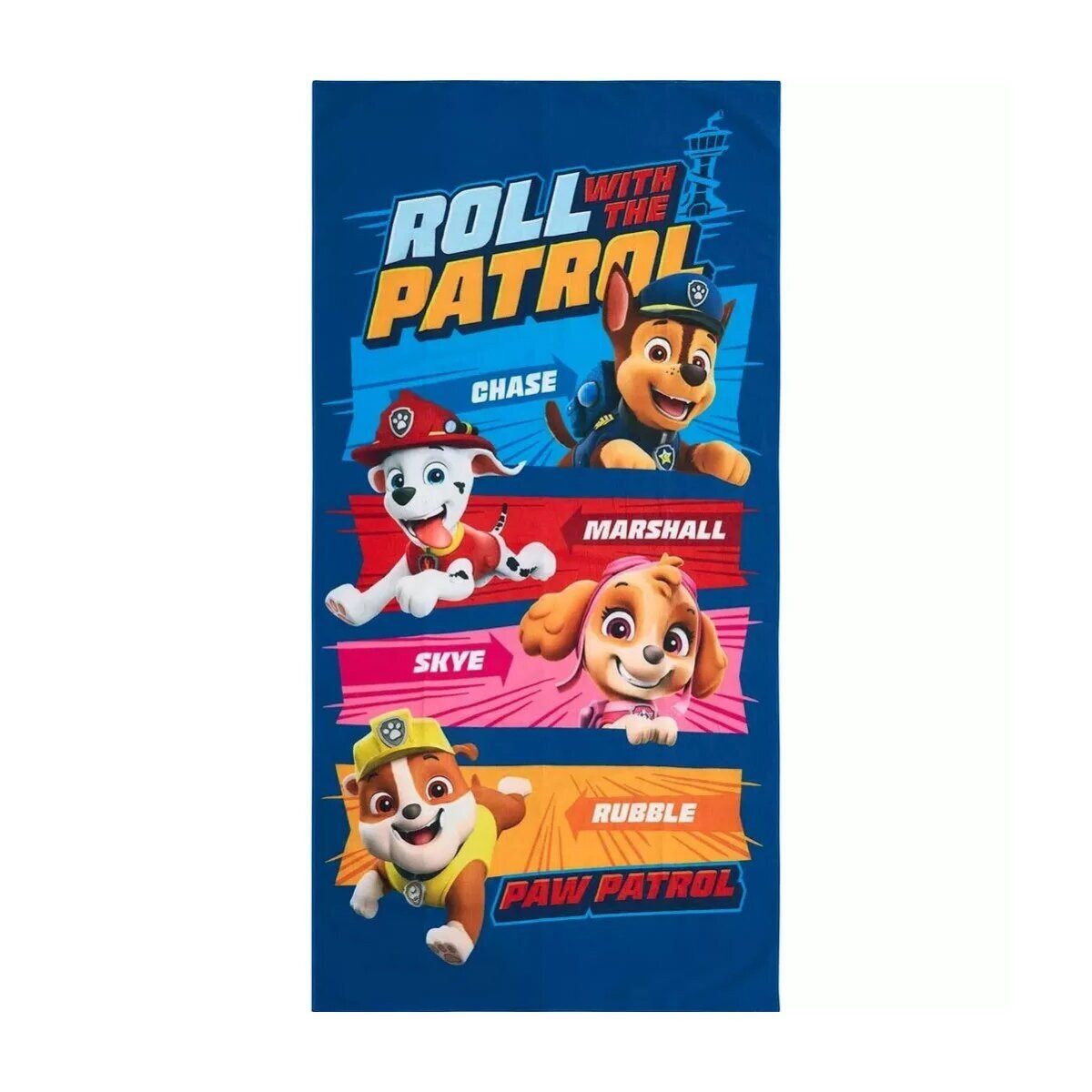 Badetuch Paw Patrol Roll Badetuch, Strandtuch 70x140cm