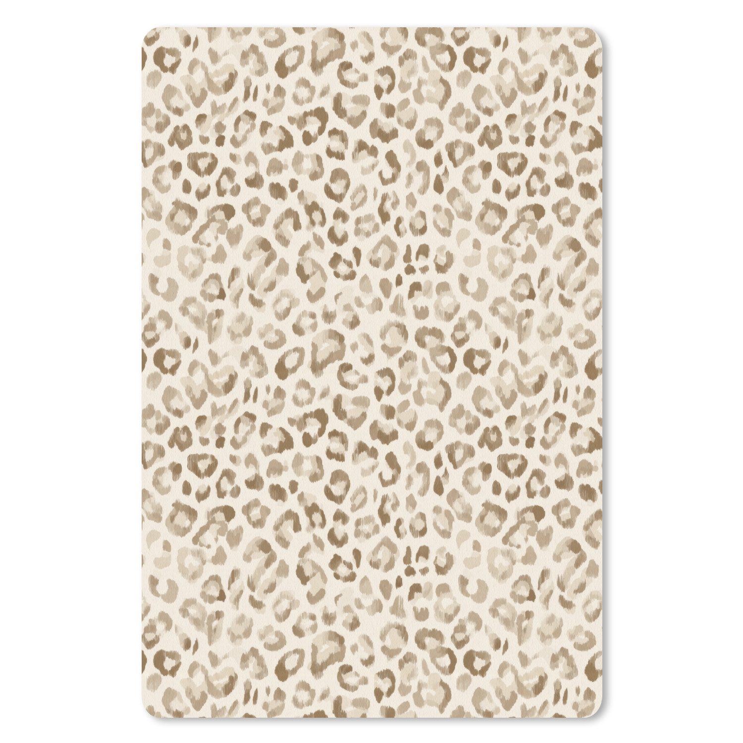 MuchoWow Mauspad Leopard - Klassisch - Beige (1-St), Maus Pad Klein, Gaming Zubehör, Büro Deko, 13x20 cm