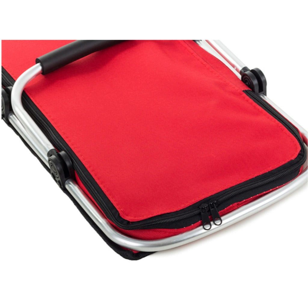 Da Meso Einkaufskorb Thermo Picknickkorb Faltbar 48x28x22 cm – Isolierter Kühlkorb für Blau
