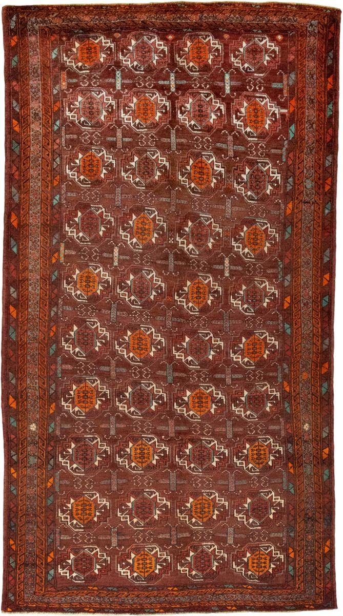 Orientteppich Turkaman 159x292 Handgeknüpfter Orientteppich / Perserteppich Läufer, Nain Trading, rechteckig, Höhe: 6 mm