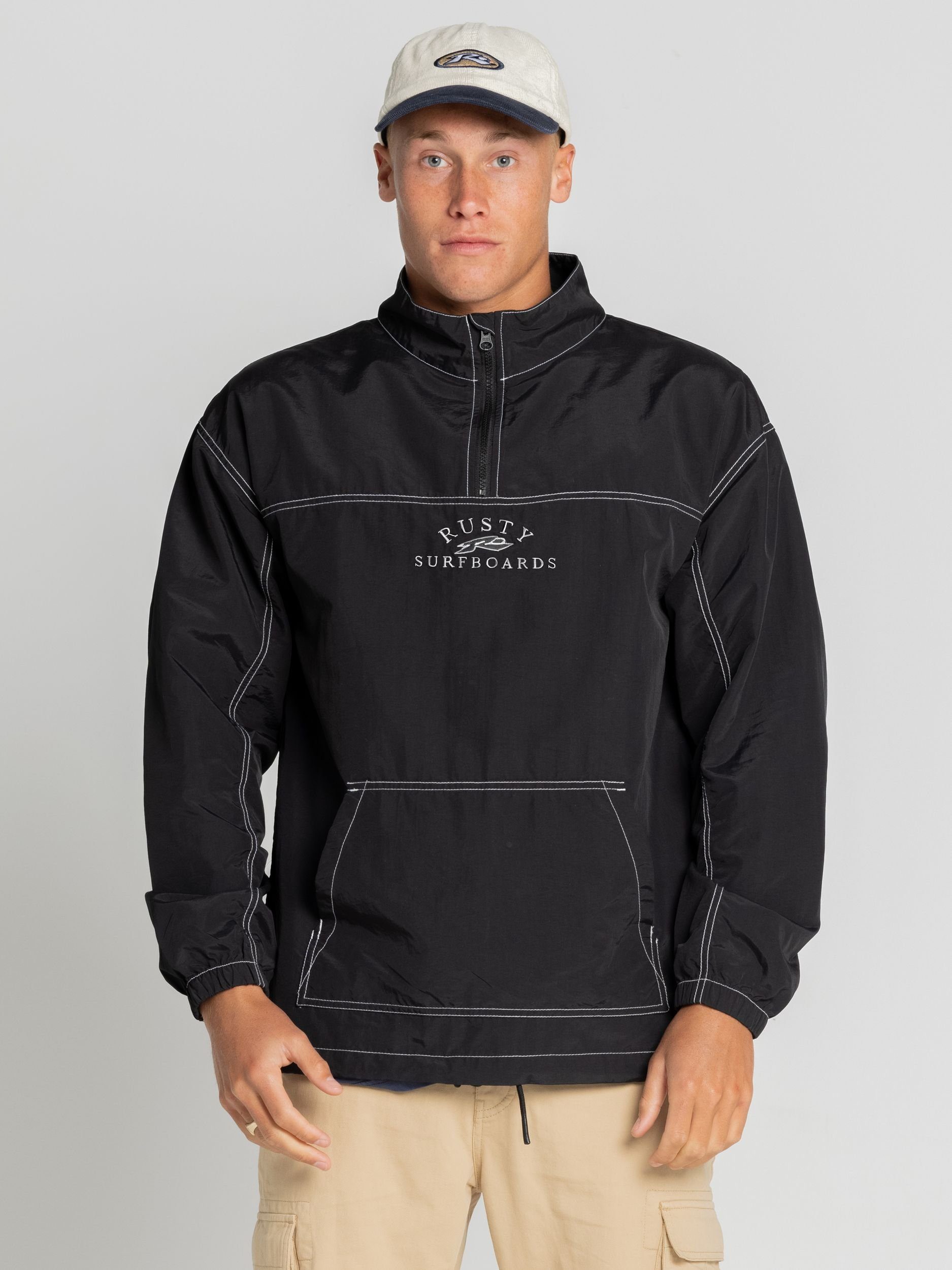 Rusty Windbreaker CORE DIVISION 1/4 ZIP JACKET