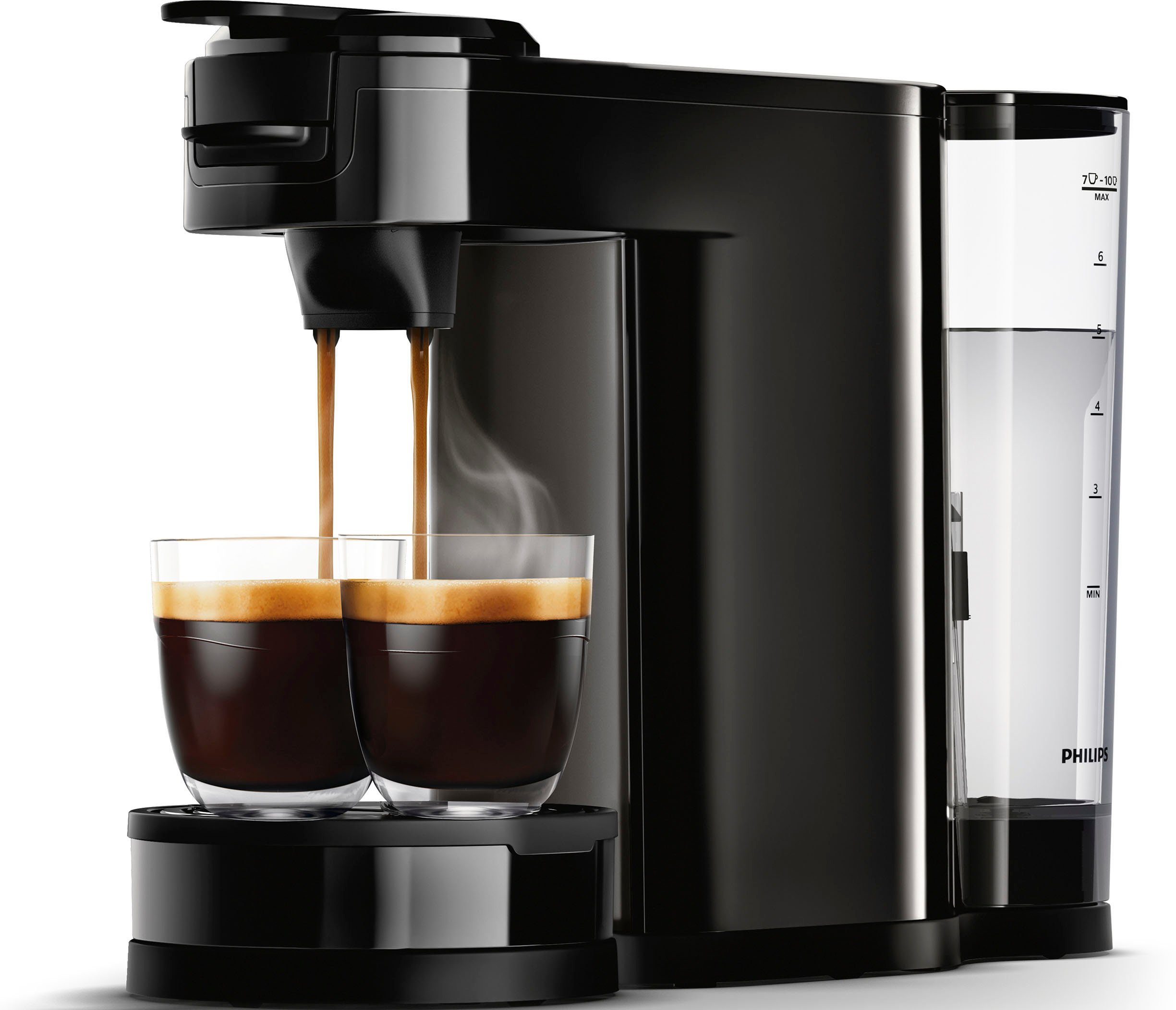 Philips Senseo Kaffeepadmaschine Switch HD6592/64, 2-in-1 Pad und Filterkaffee, 1l Kaffeekanne, aus 26% rec. Plastik