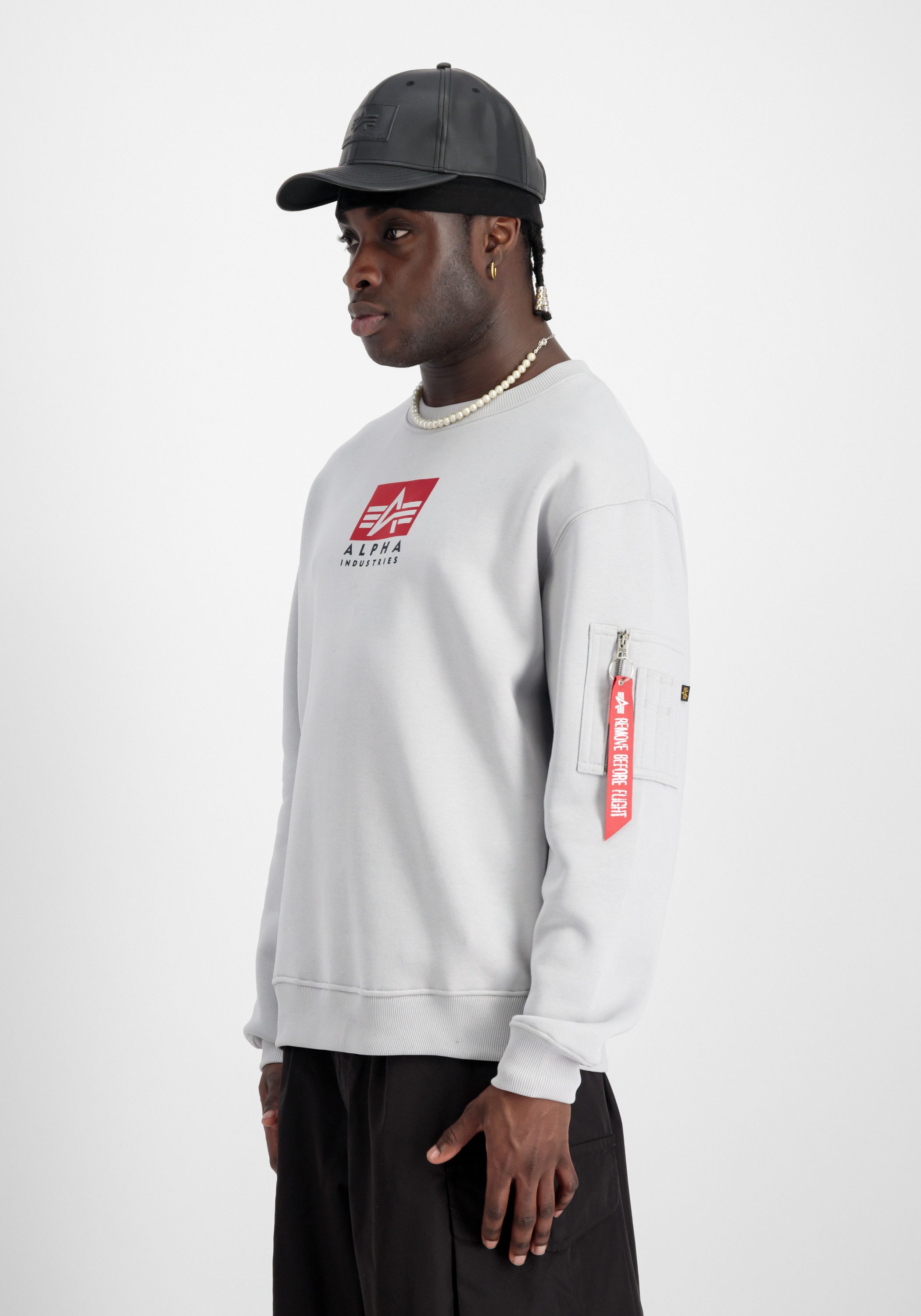 Alpha Industries Sweater Satin Logo Sweatshirt