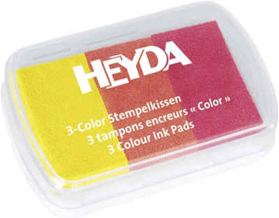 Heyda HEYDA Stempelkissen 3-Color, gelb/orange/rot Stempelkissen