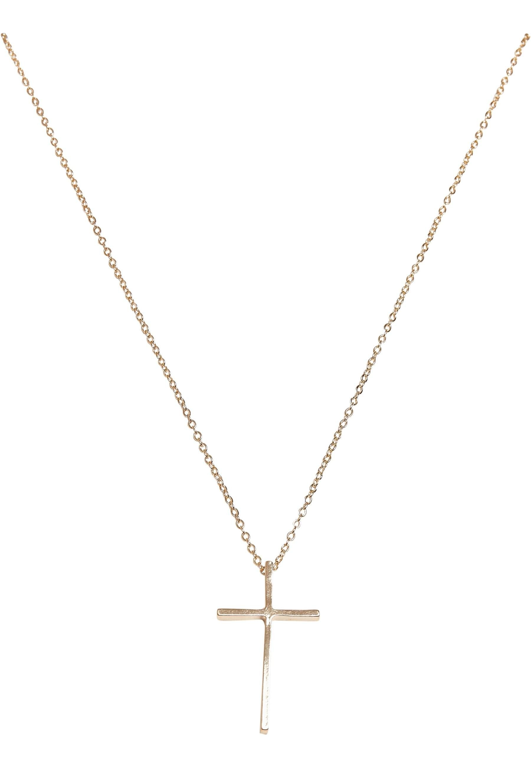 URBAN CLASSICS Edelstahlkette Urban Classics Unisex Big Basic Cross Necklace