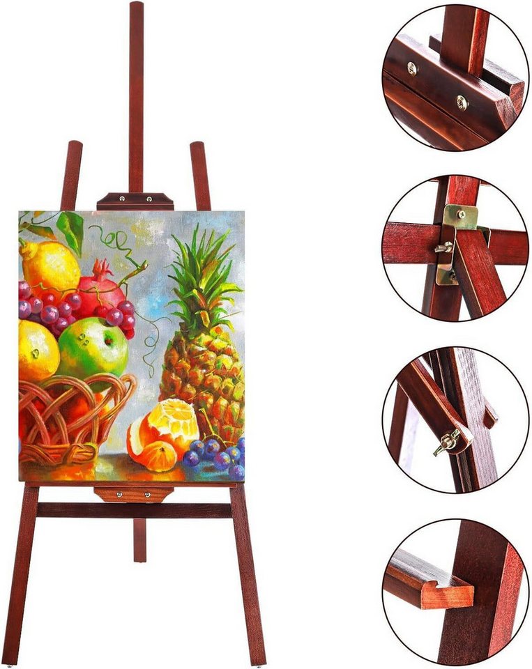 Thumbnail - Youyijia Staffelei Staffelei aus Holz groß Atelierstaffelei verstellbare Standstaffelei