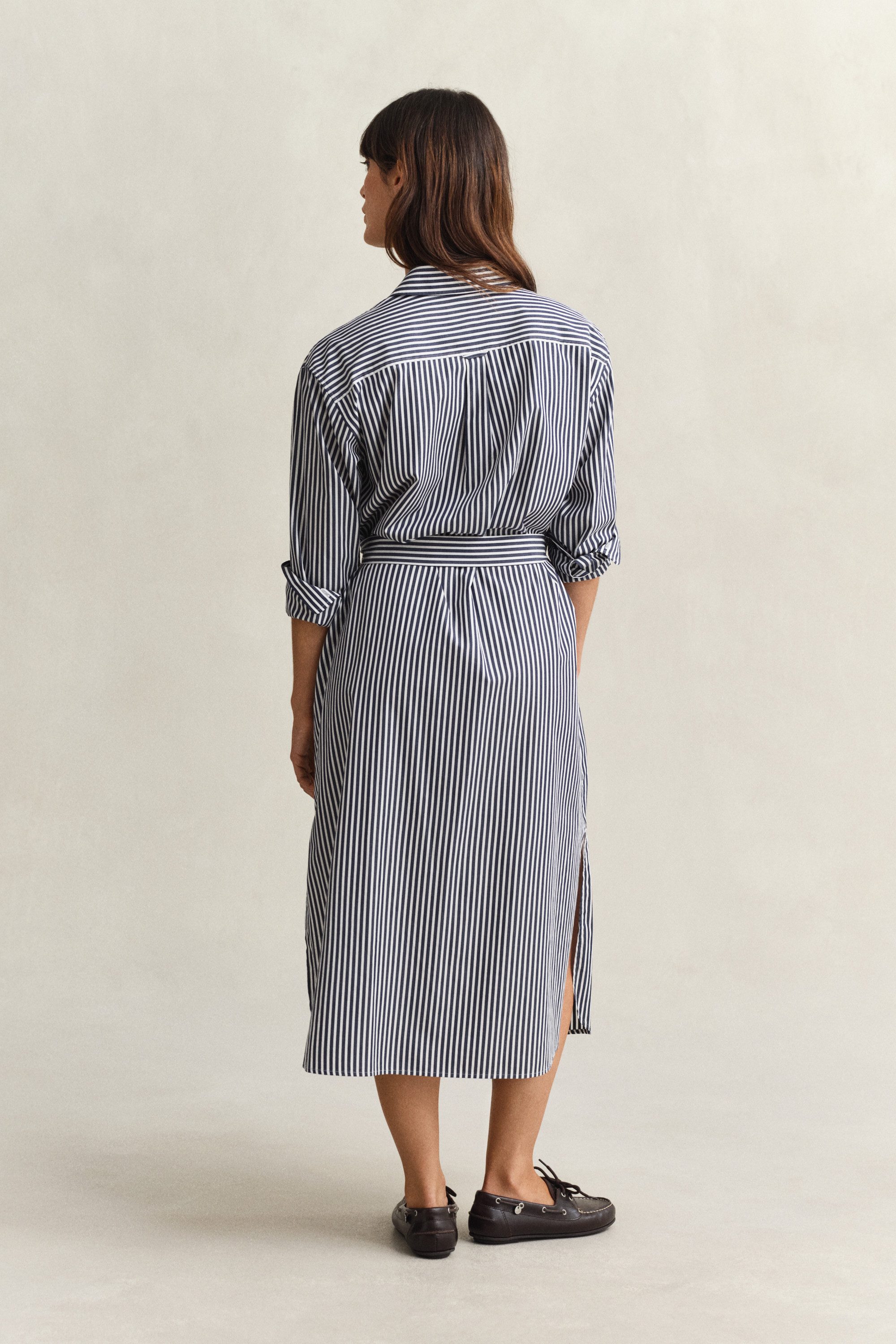 Gant Hemdblusenkleid CLASSIC POPLIN STRIPE mit Streifen, Taillengürtel, regular fit