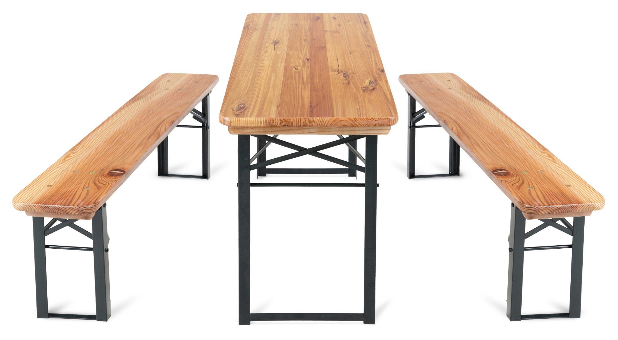 Stagecaptain Bierzeltgarnitur BBK-110 Hirschgarten Kinder-Festzeltgarnitur 110 cm, (3-tlg., 2 x Bank, 1 x Tisch), kleine Sitzgelegeneheit für Kinder, extra niedrig (Tischhöhe: 53 cm)