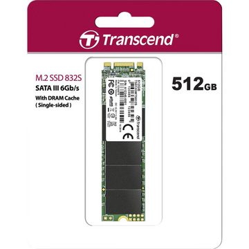 Transcend Transcend 832S 512 GB Interne M.2 SATA SSD 2280 M.2 SATA 6 Gb/s Retail interne SSD (512)