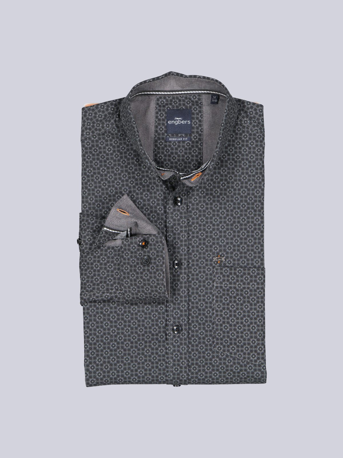 Engbers Langarmhemd engbers Herren Hemd langarm, Schwarz günstig online kaufen