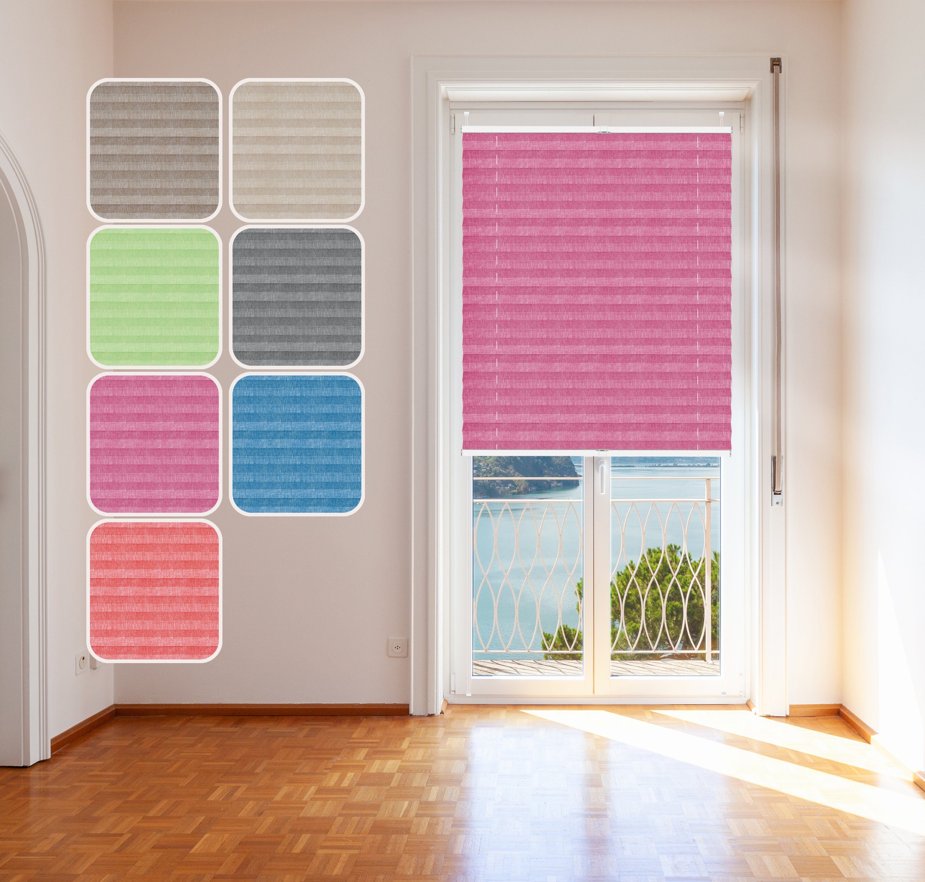 DomDeco Plissee Ohne Bohren Grau-Braun 50x120cm günstig online kaufen