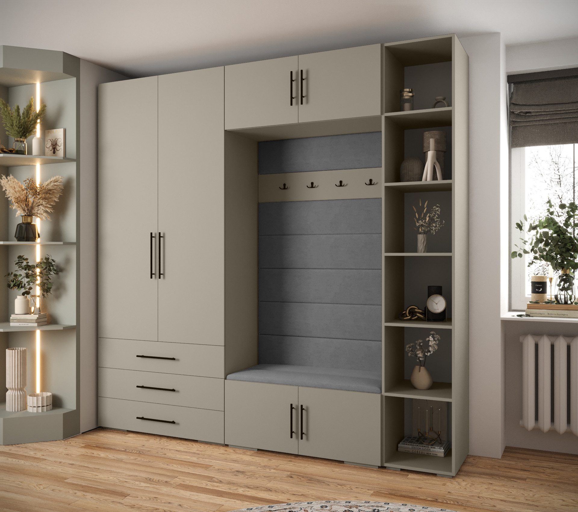 ABIKS MÖBEL Kompaktgarderobe INOVA 3 SATZ günstig online kaufen