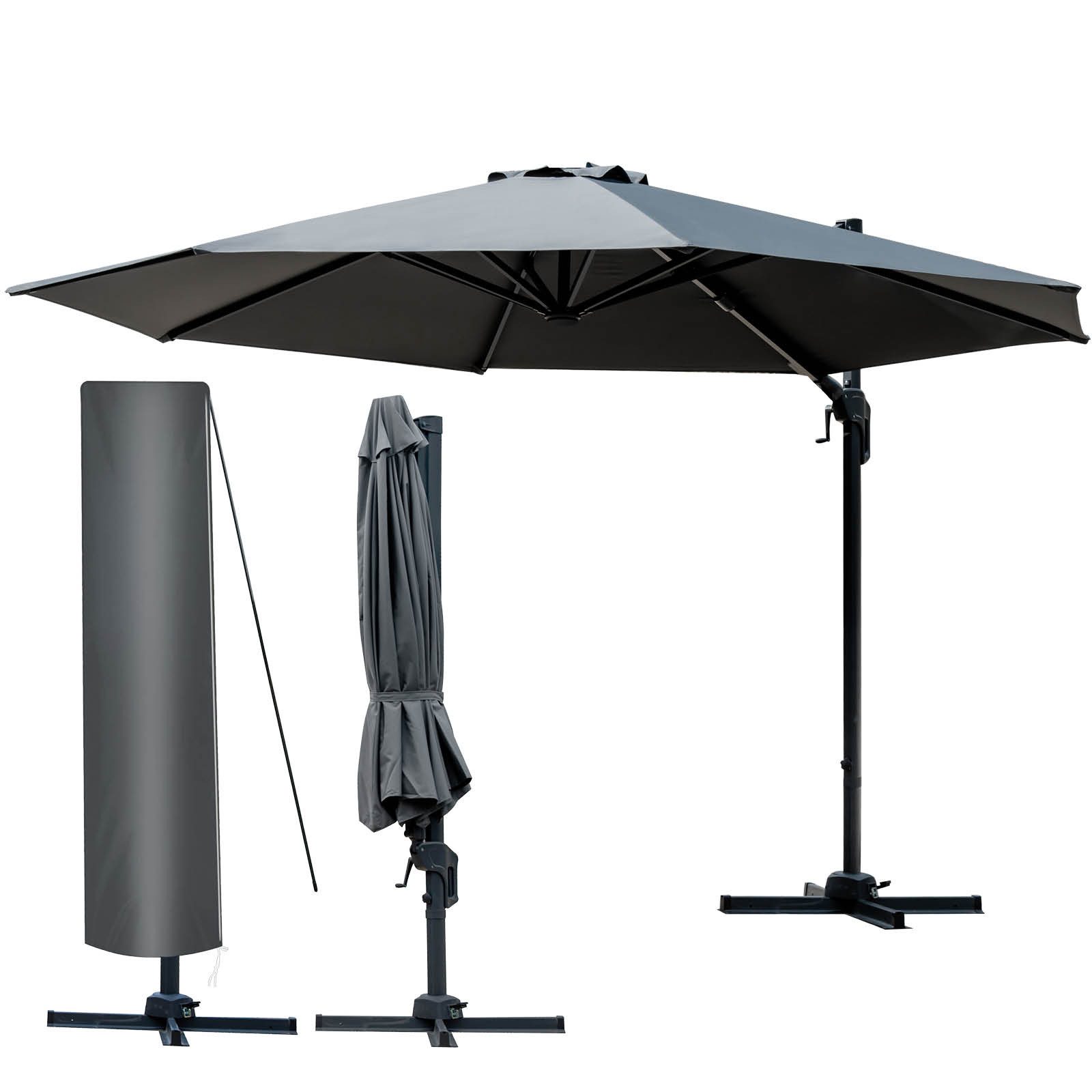 Sonnenschirm Alu Ampelschirm Ø300cm inkl. Schützhülle