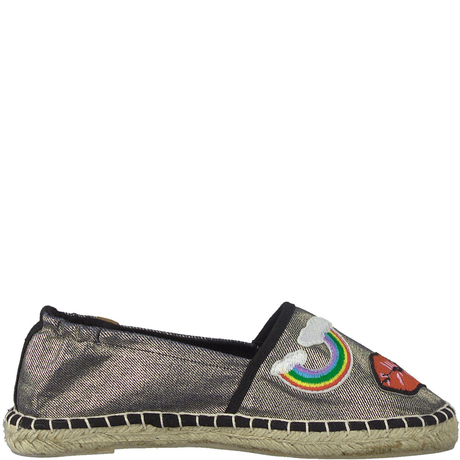 Tamaris patch 1-24605-20-013 metall Espadrille Espadrilles Damen Tamaris black