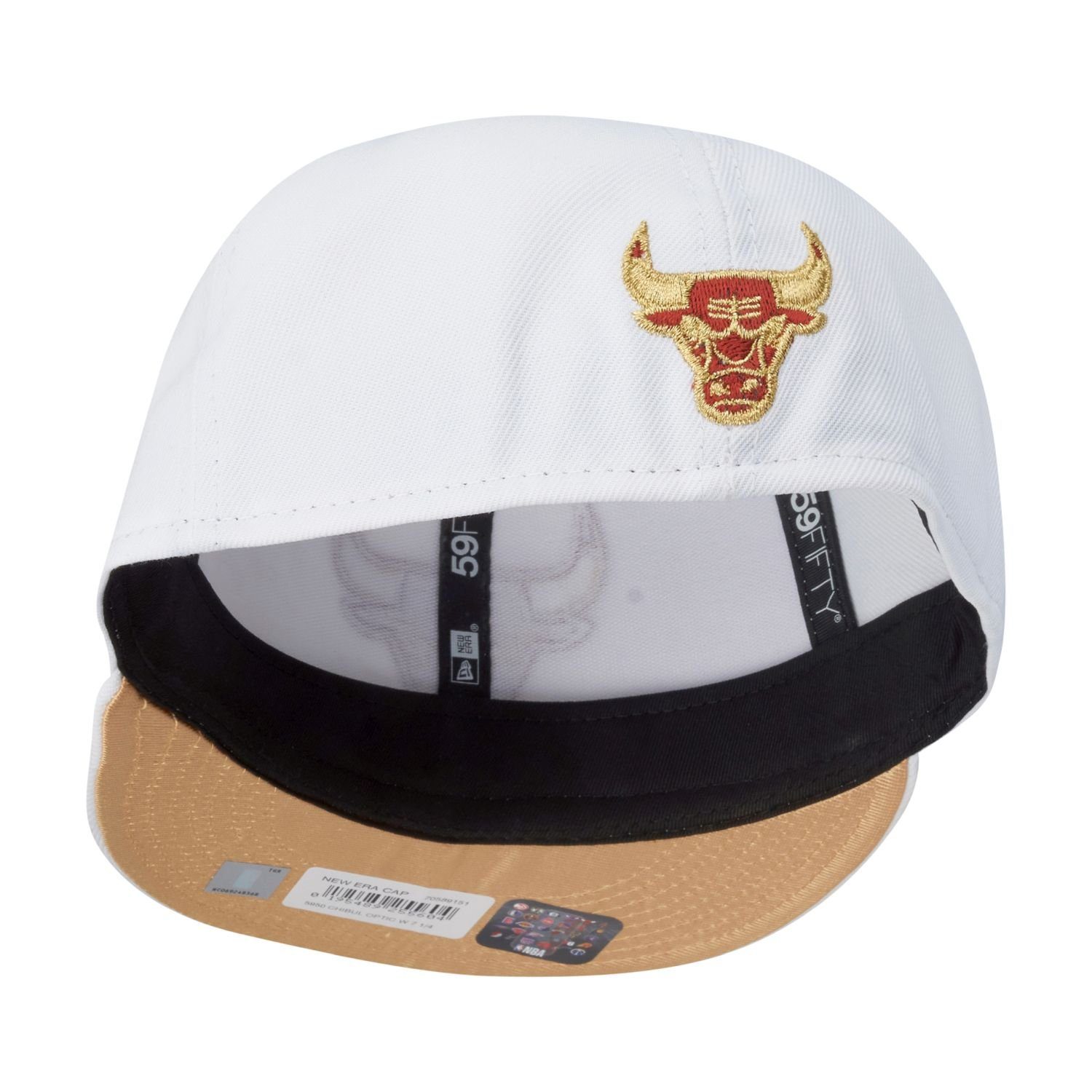 New Era Fitted Cap 59Fifty OPTIC WHITE Chicago Bulls