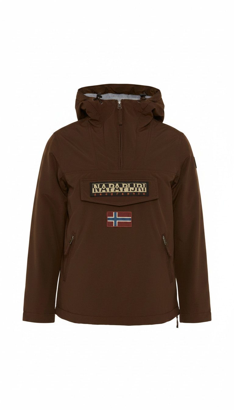 Napapijri Anorak RAINFOREST W PKT 4 DEMITASSE WT3 mit markanter Silhouette, in Unifarben